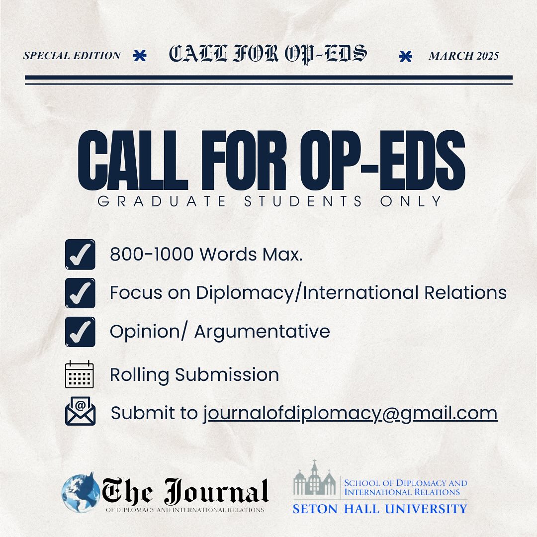 The Journal of Diplomacy and International Relations | South Orange NJ