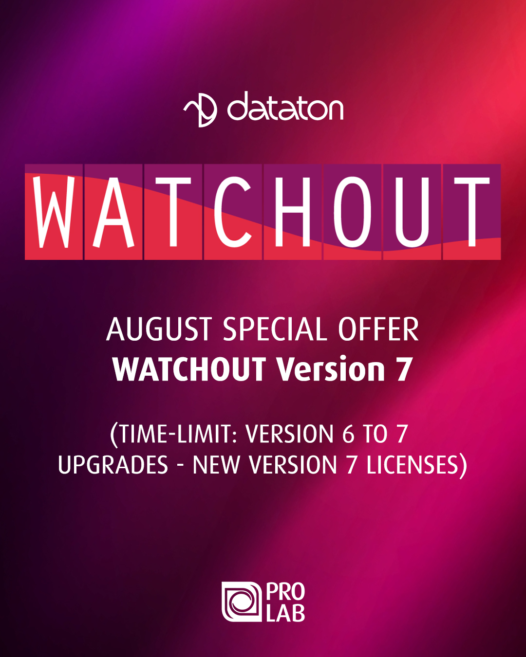 PRO - SPECIAL Dataton OFFER ALERT: WATCHOUT 7 is here — faster, smarter ...