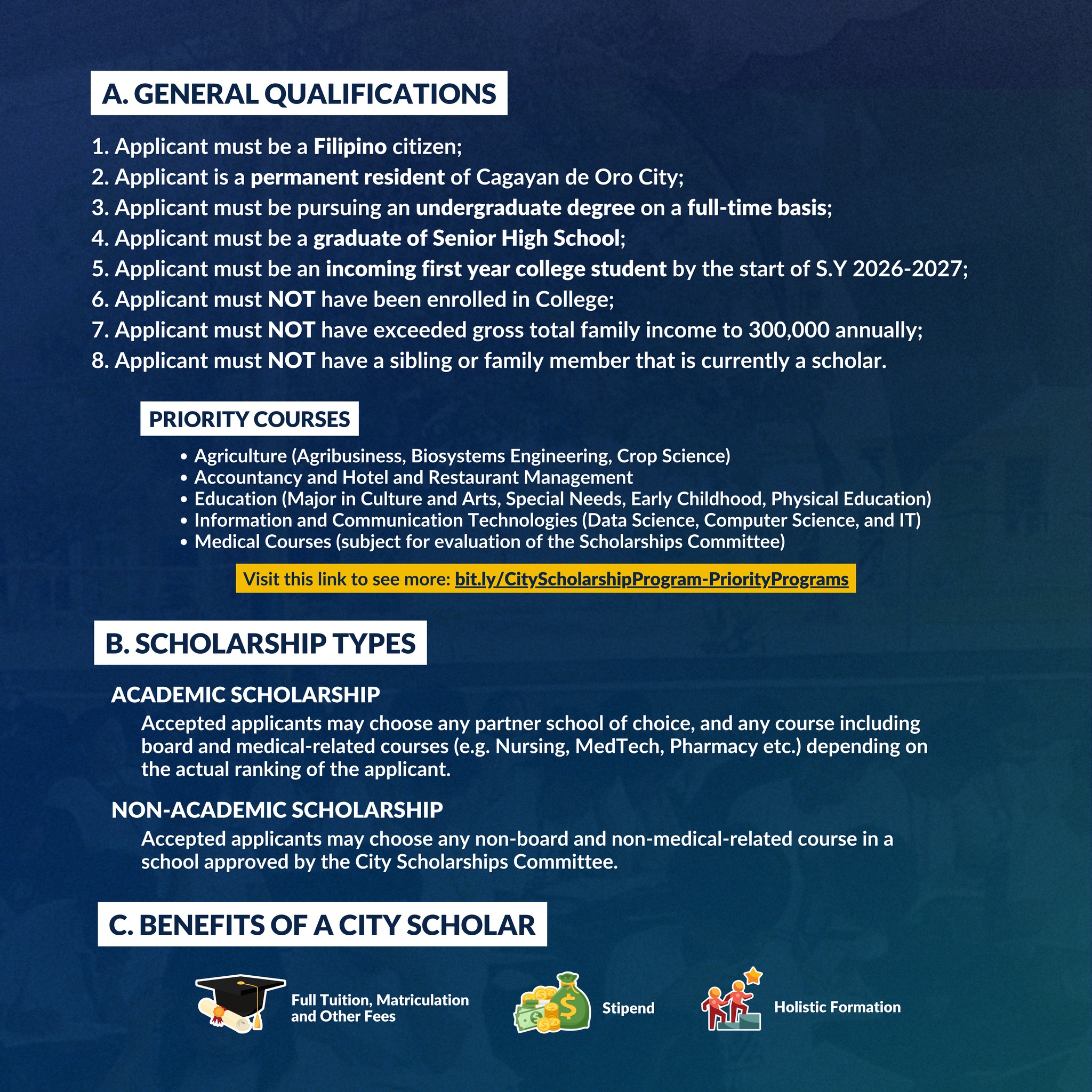 CDO City Scholarships... - CDO City Scholarships Office
