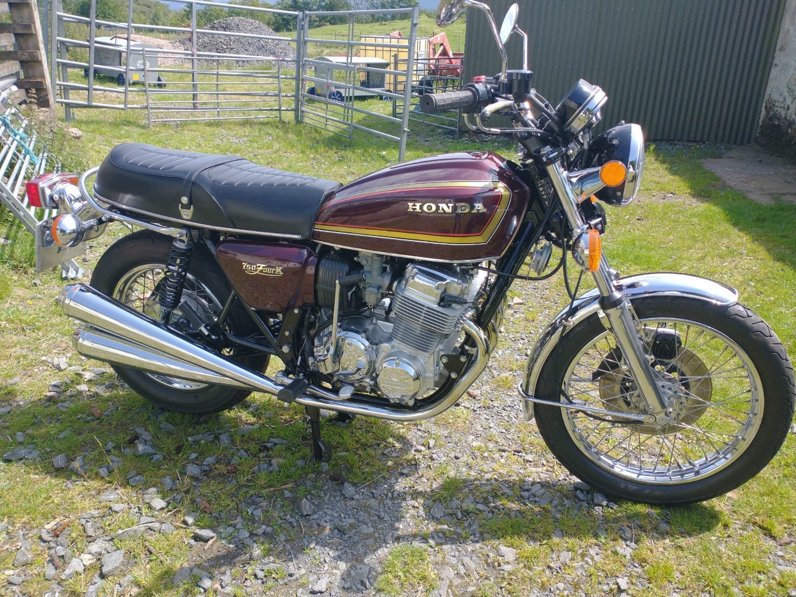 1975 Honda CB750 K5 in flake apricot red for sale