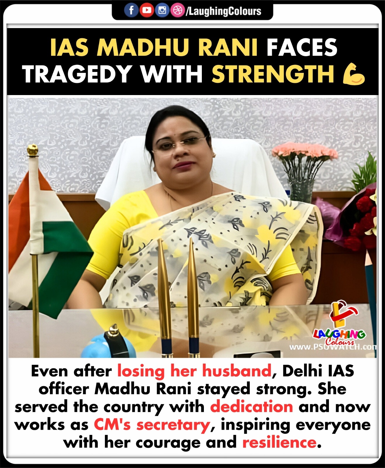 Strength in tough times 💪 #IAS... - Laughing Colours | Facebook