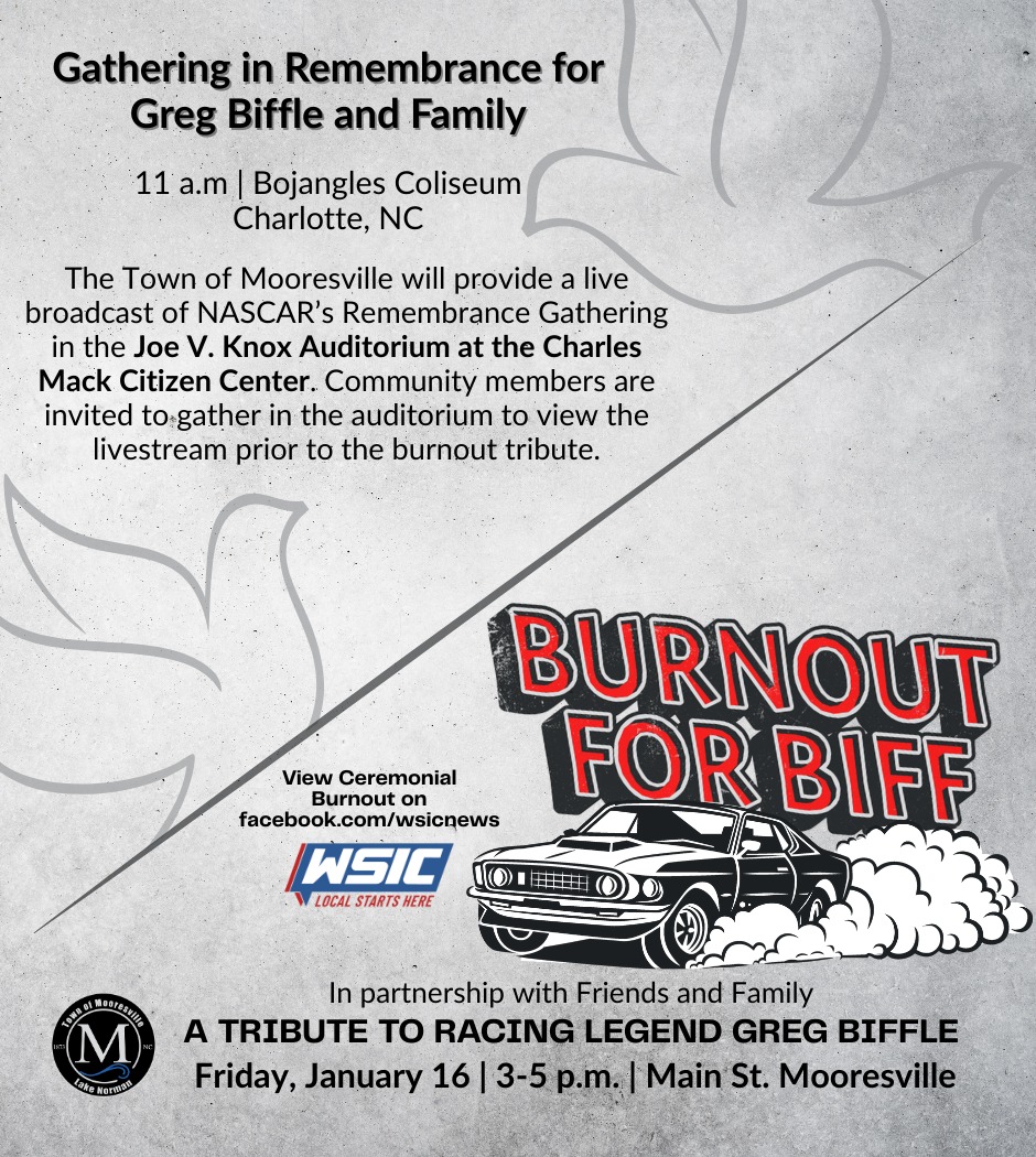 Racing - REMINDER (TODAY) - Join the Town of Mooresville, in ...
