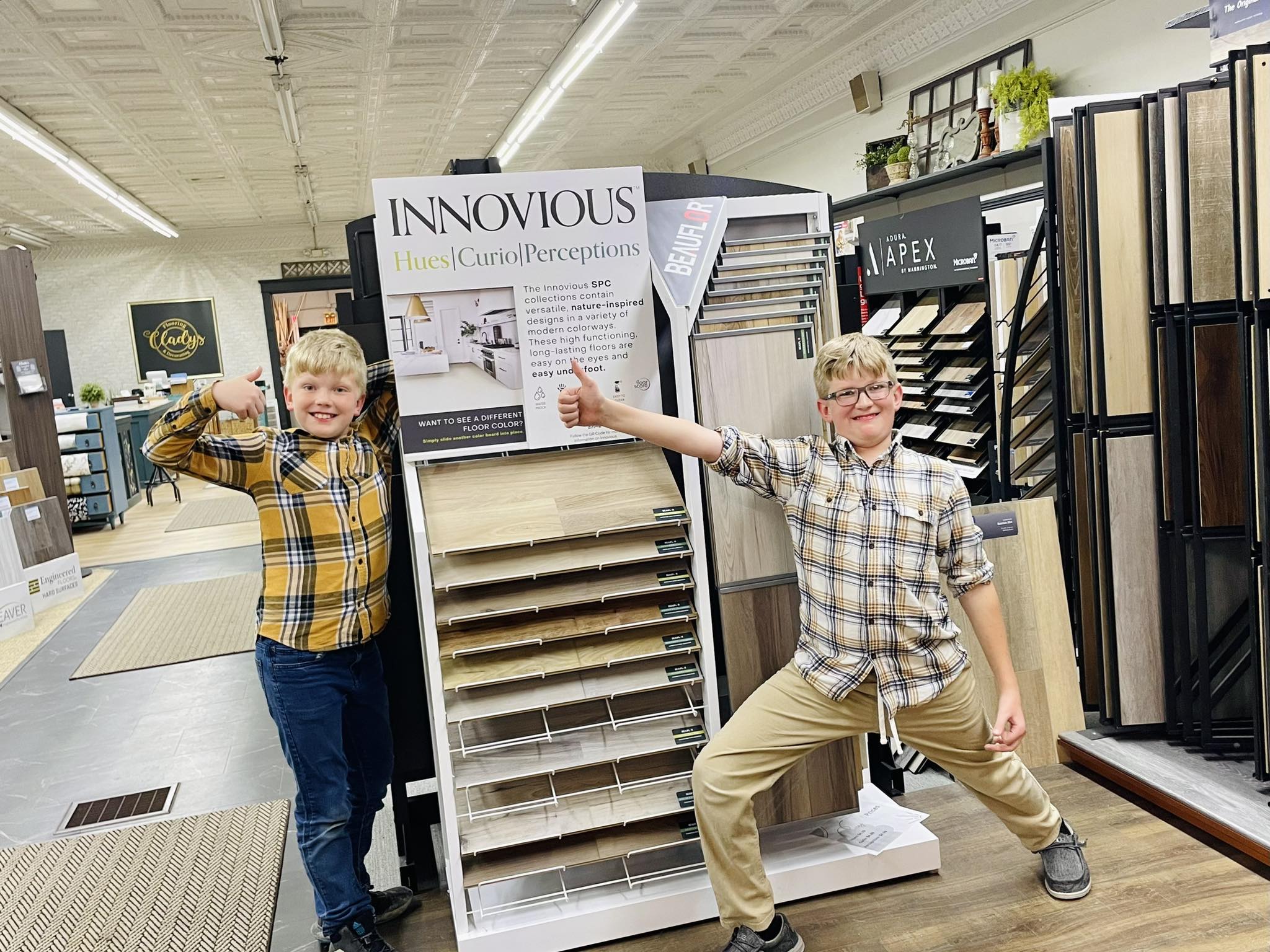 Clady's - Clady’s got some extra help moving some displays around to ...