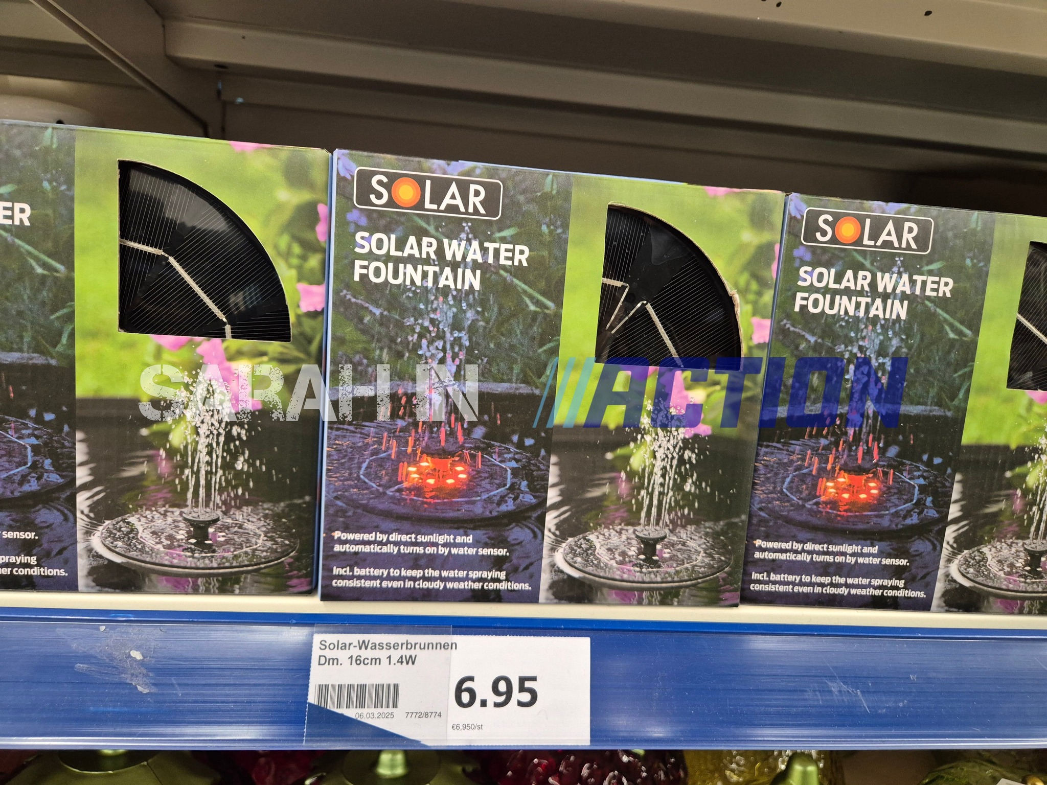 Den Solarbrunnen gibt es dieses Jahr sogar mit Licht. 🥰🥰 rennt zu Action