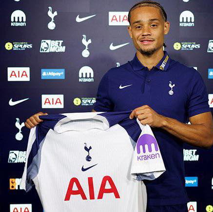 Xavi Simons will wear the number 7 jersey for Tottenham Hotspur.