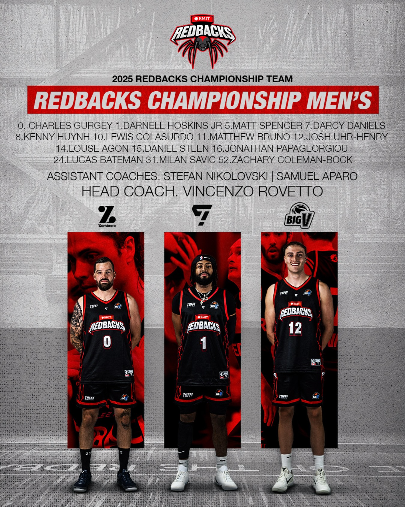 RMIT - Meet your 2025 Redbacks Championship Men’s Team! 🏆🔥 Fresh off a ...