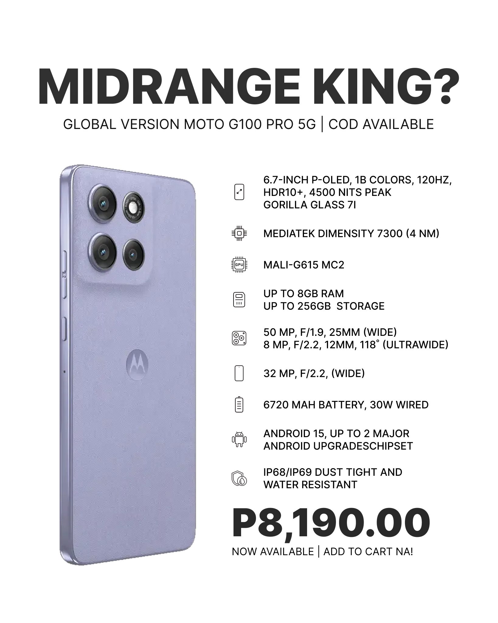 Strong and Affordable Mid-range King Motorola Moto G100 Pro 5G Get 