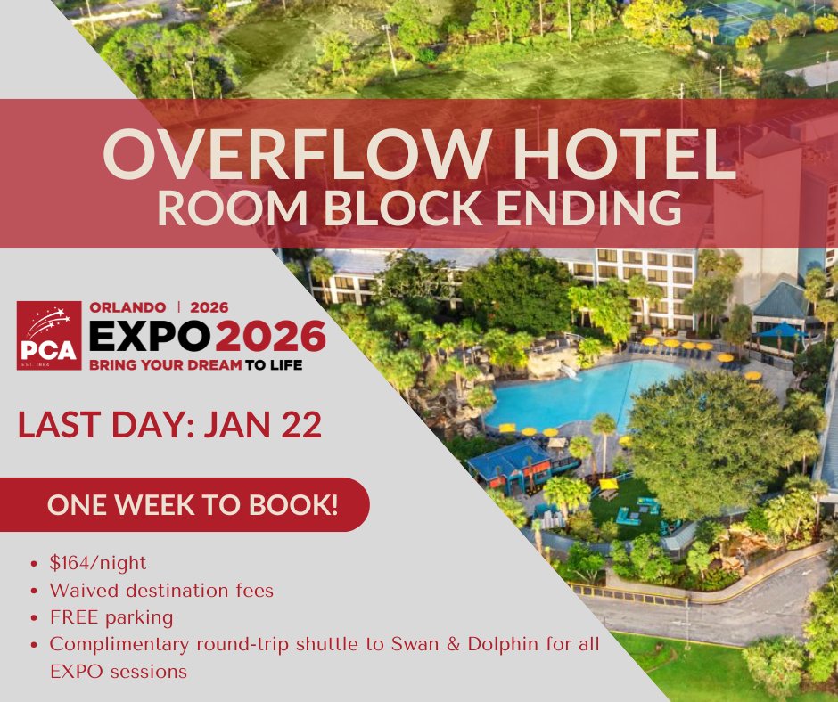 Painting - ONE WEEK LEFT! Our PCA EXPO 2026 overflow room block at the ...