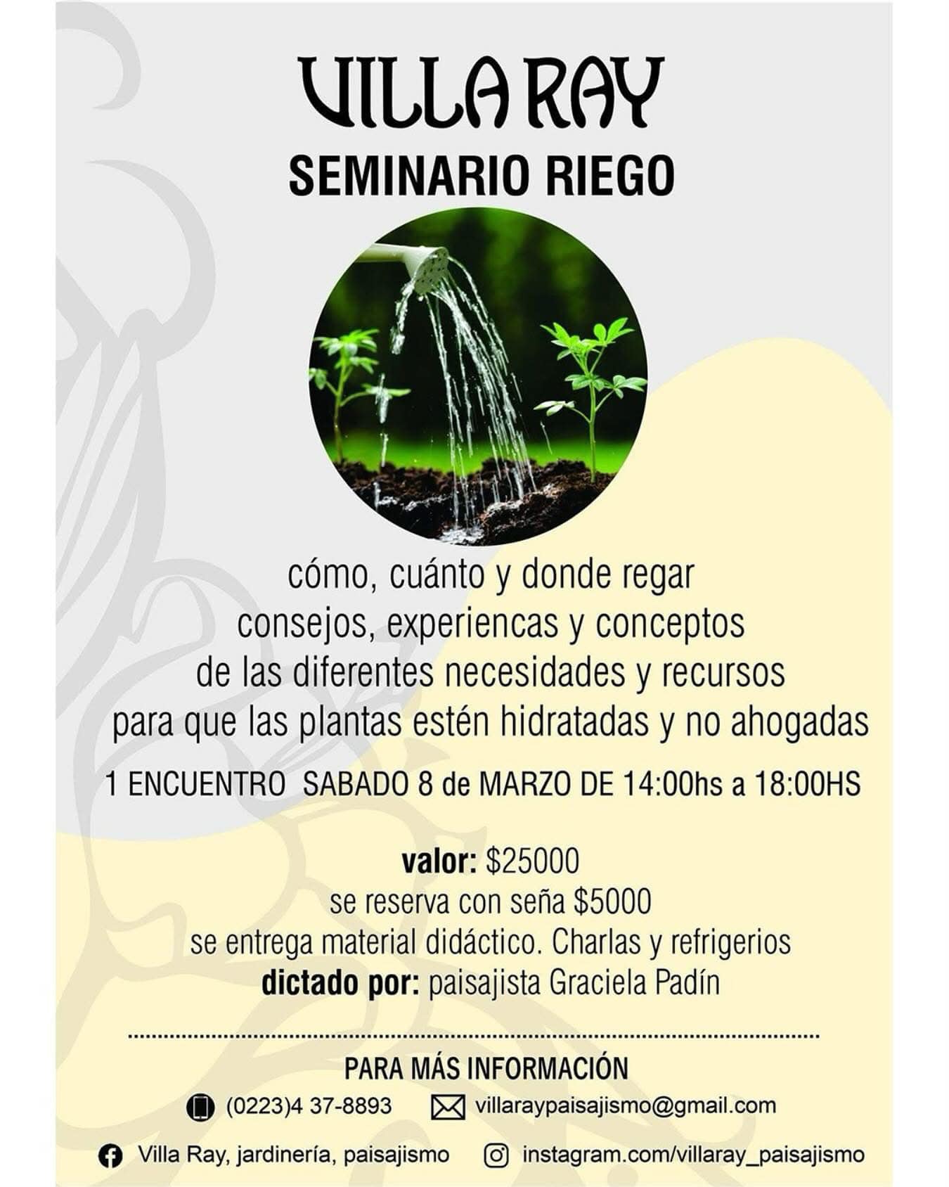 Villa - En este encuentro veremos como y cuando regar las plantas ...