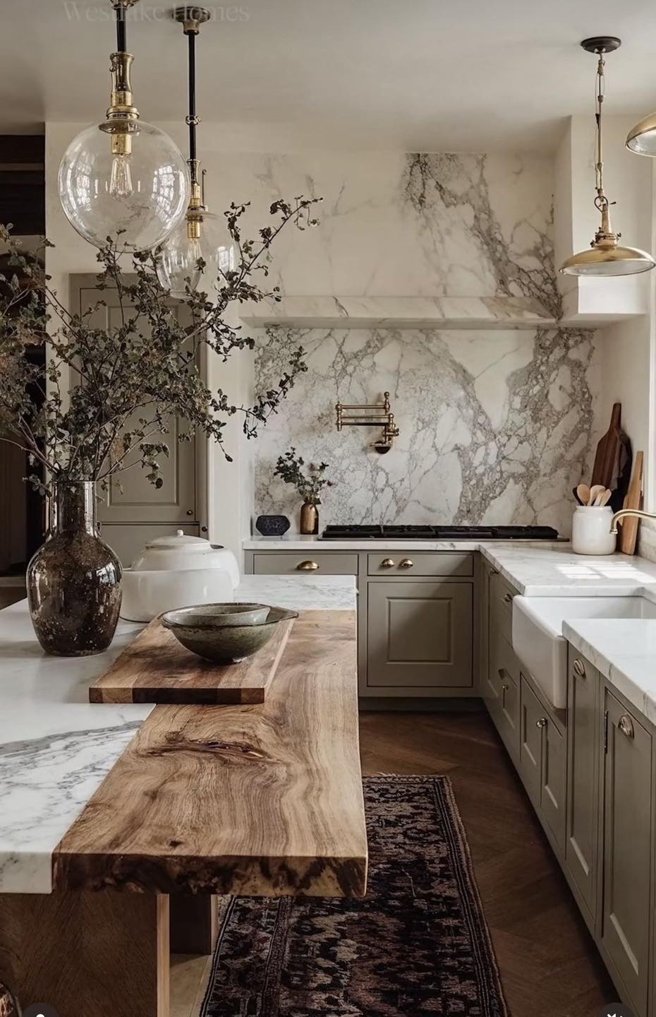 Salvaged - Gorgeous kitchen! AI modified! Image via Pinterest | Facebook