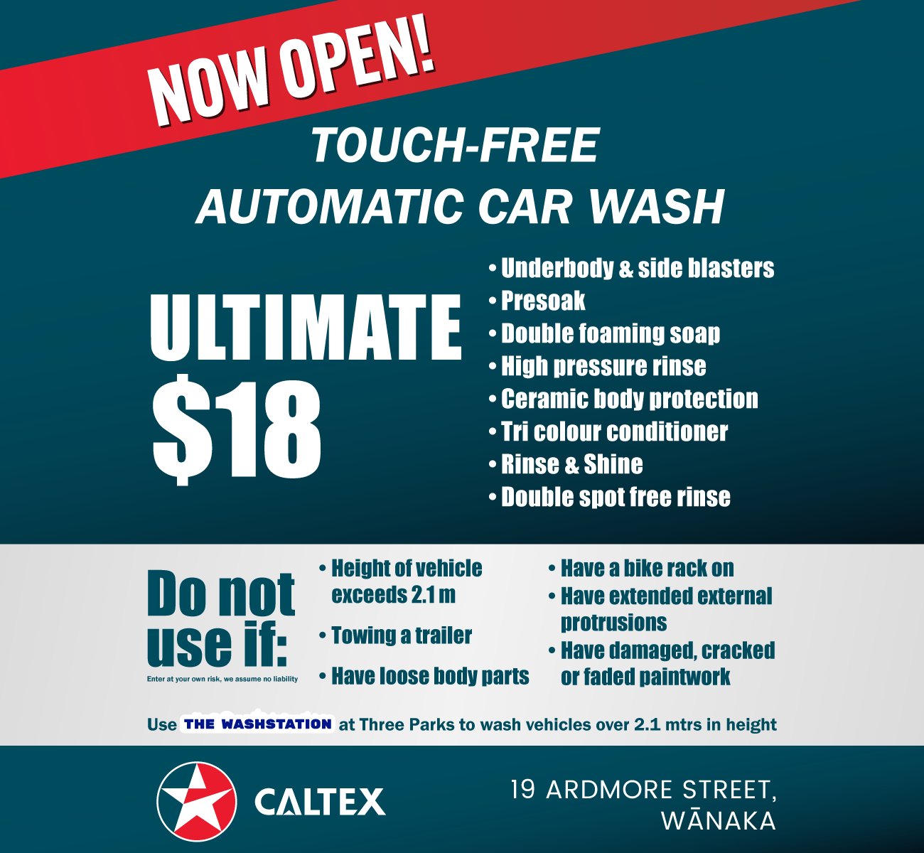 Caltex - The new touchless car wash is now open at Caltex Wanaka. No ...