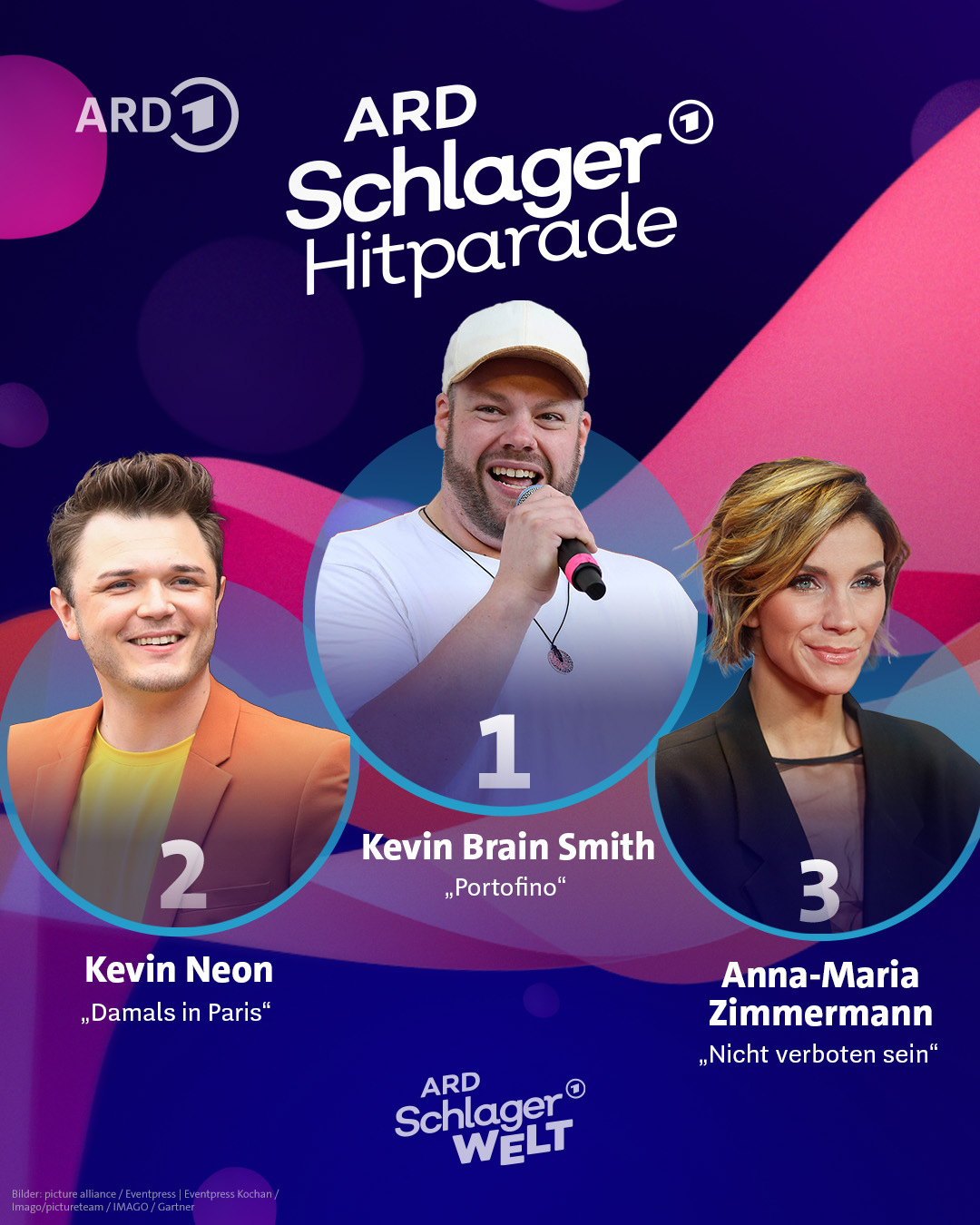 ARD - Das sind unsere TOP 3 der Schlager Hitparade: 🥁 ⭐️ Platz 1: Kevin ...