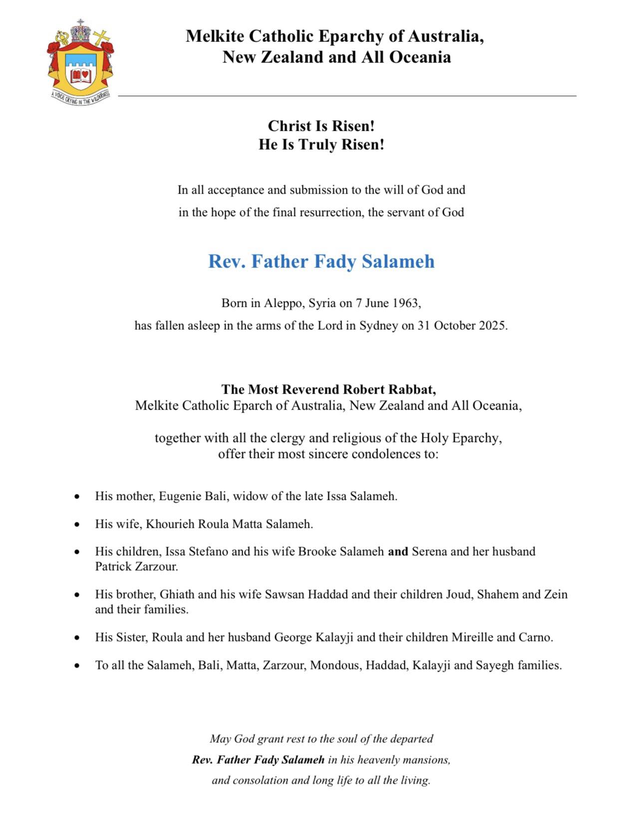 Melkite Charitable... - Melkite Charitable Foundation