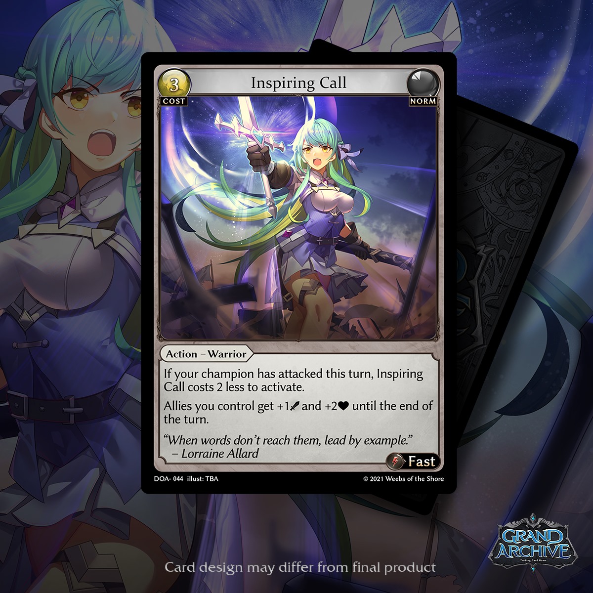 Lorraine returns to the world of Grand Archive TCG in .asphodel