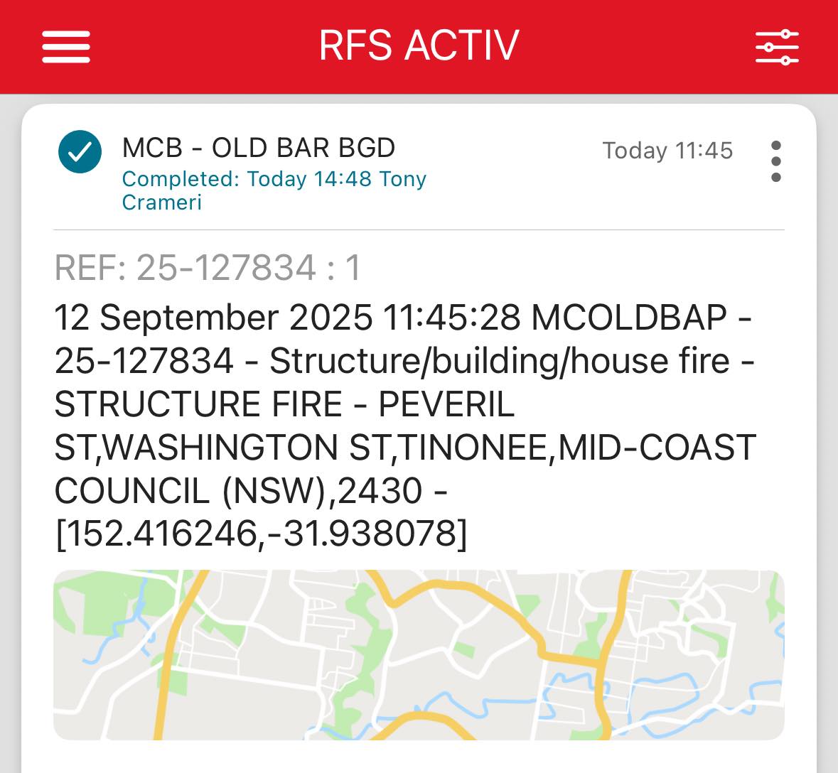 NSW RFS - Old Bar Brigade | Old Bar NSW