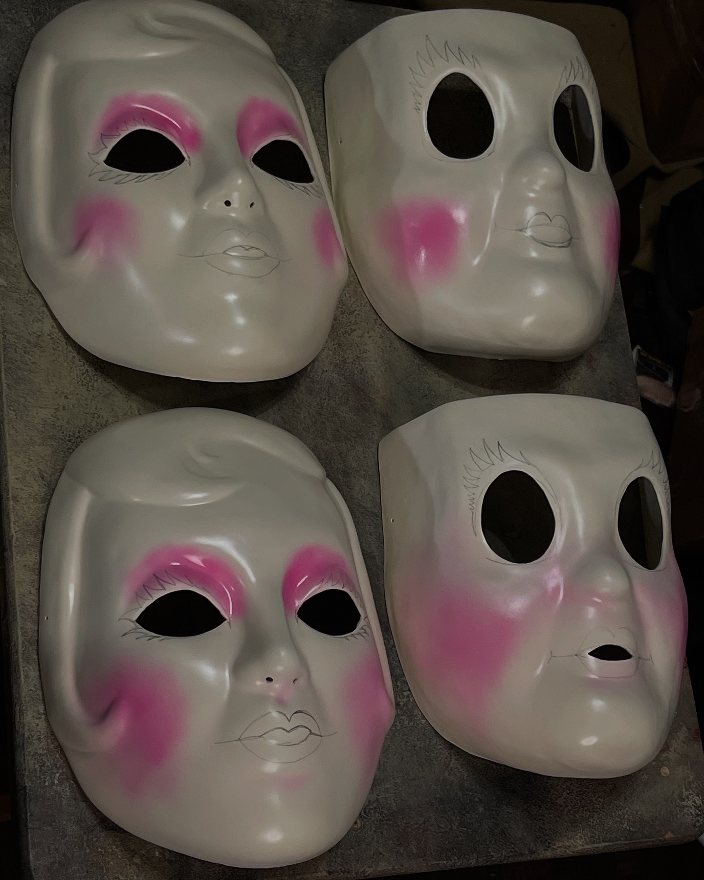 Horror - More progress on pinup and dollface masks . . . #thestrangers ...