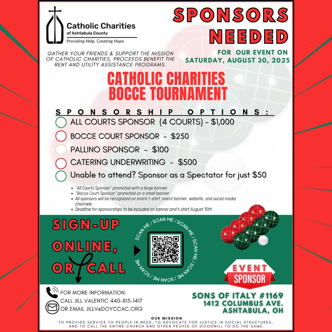 Catholic - Support our upcoming Bocce Tournament and get your name in ...