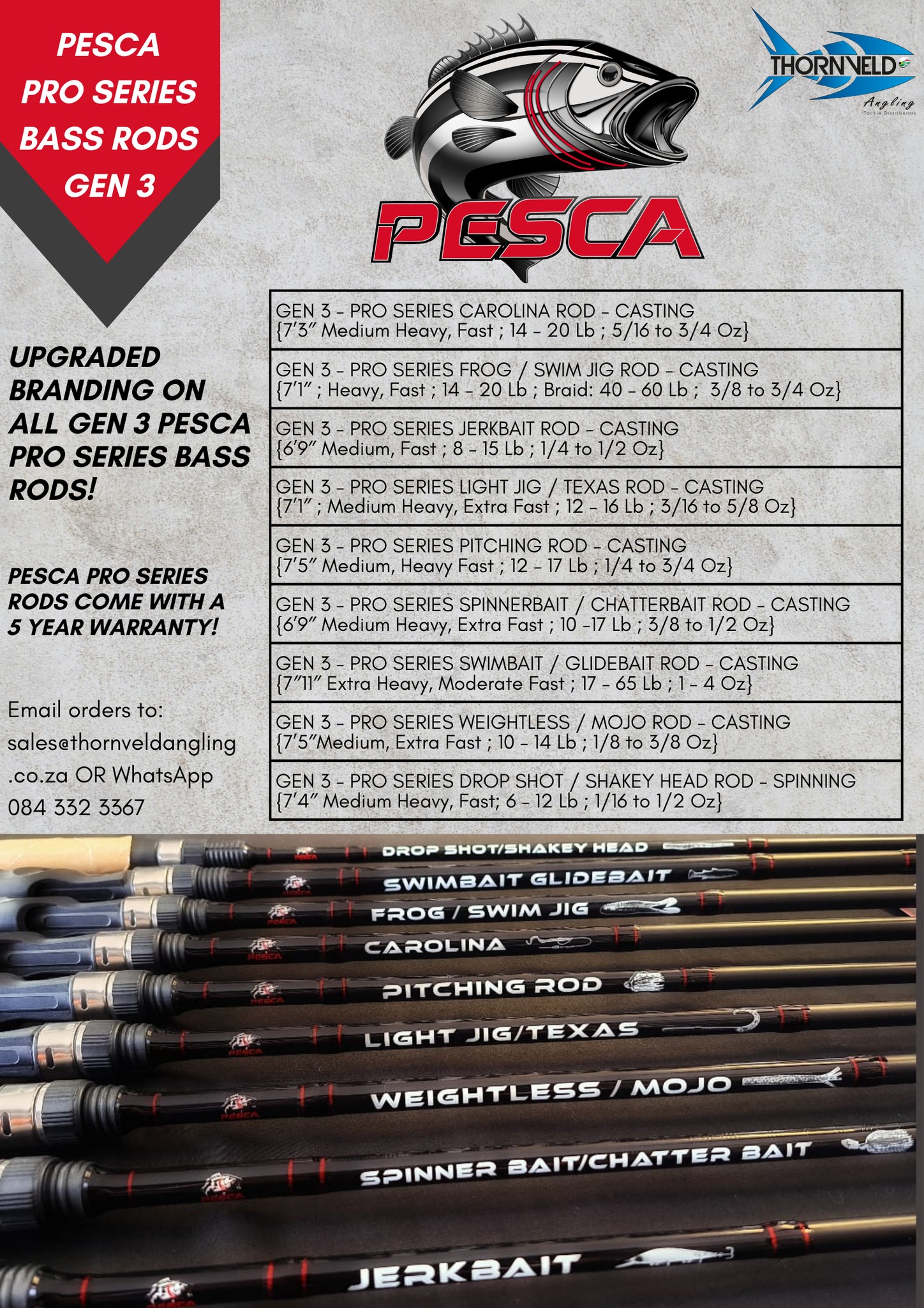 Thornveld - PESCA PRO SERIES BASS RODS The Pesca Pro Series Rods (Gen 3 ...
