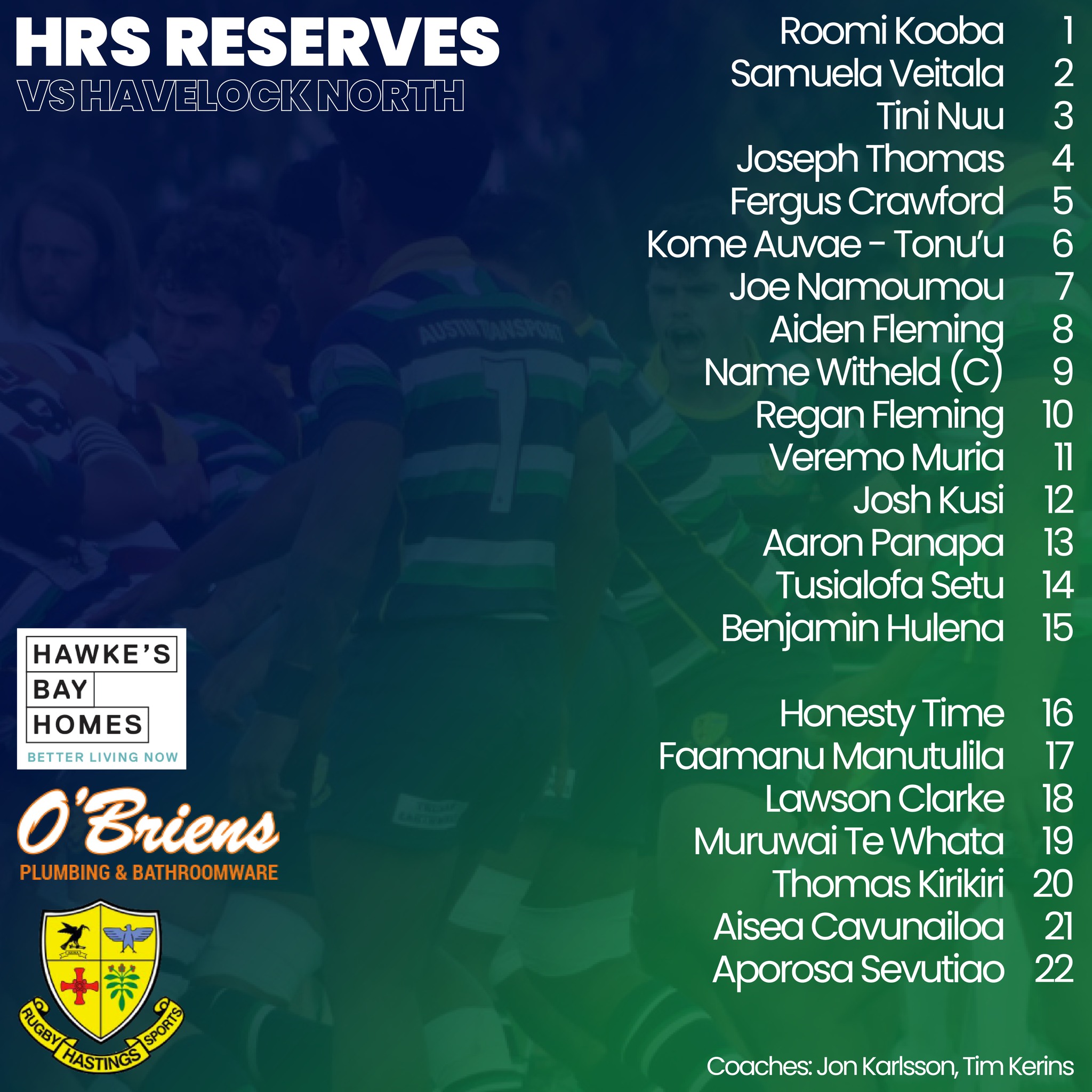 📋 The HRS Reserves to... - Hastings Rugby and Sports Club | Facebook