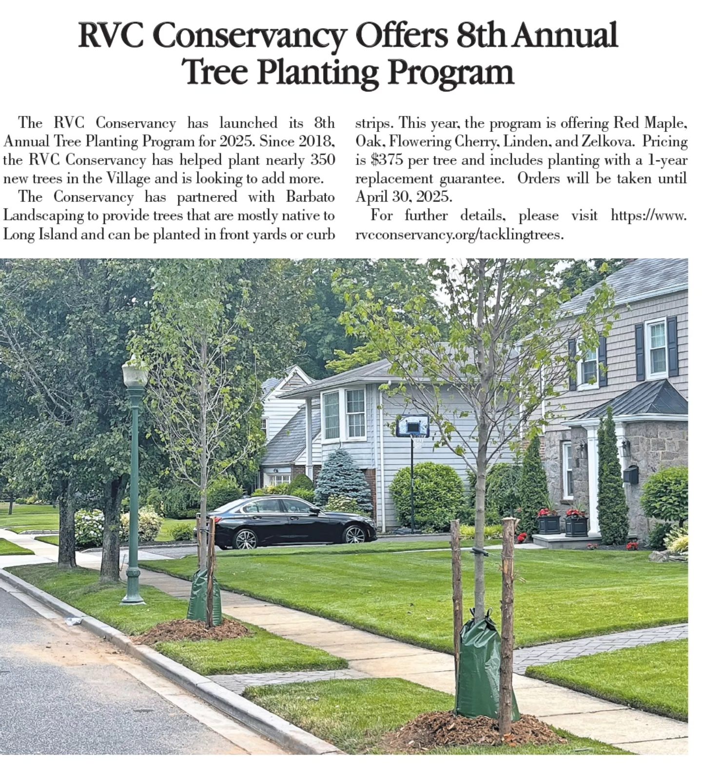 Village - The RVC Conservancy has launched its 8th Annual Tree Planting ...