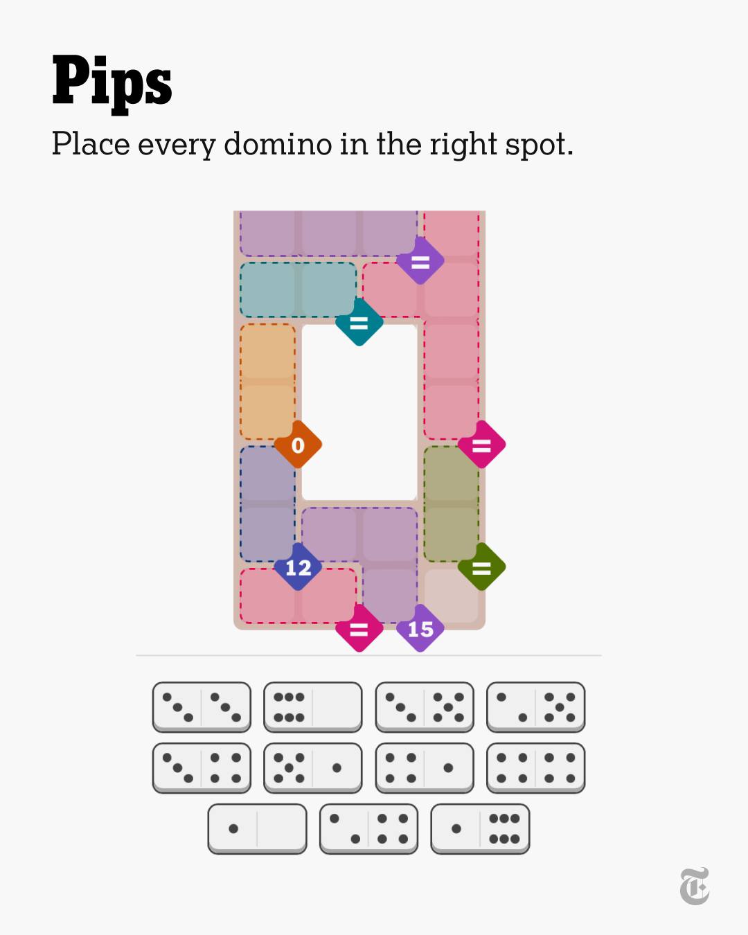 The New - Pips is a logic puzzle where players must arrange a set of ...