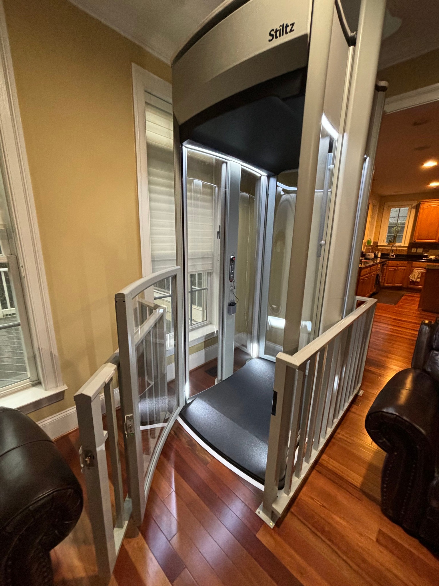 Lift - Here is a great example of a custom, color-matched, railing ...