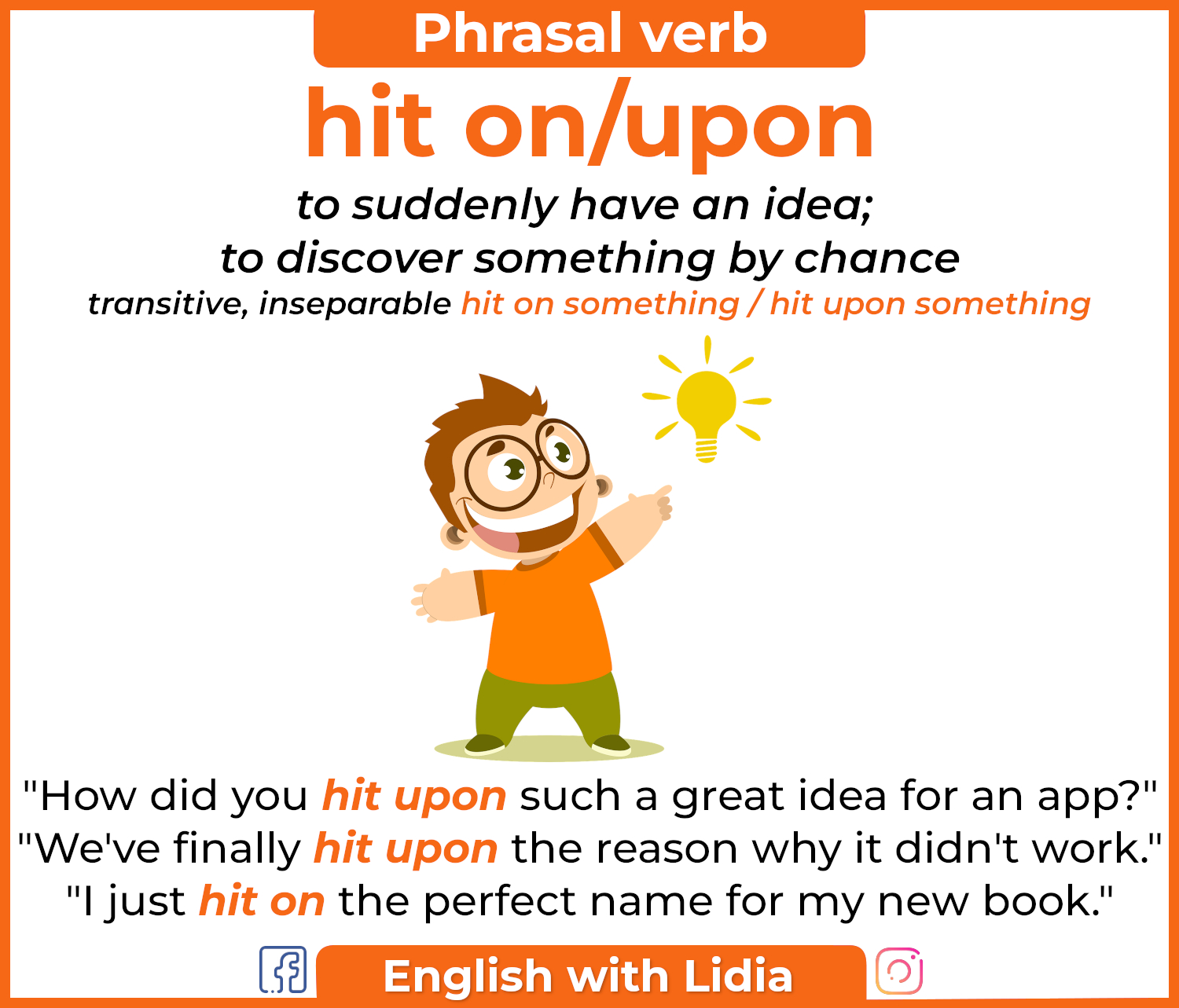 Today's phrasal verb is 'HIT... - English with Lidia | Facebook