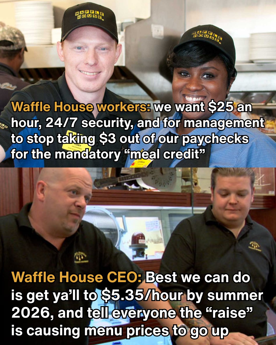 Meanwhile, Waffle House CEO Joe Rogers... - Fight for a Union | Facebook