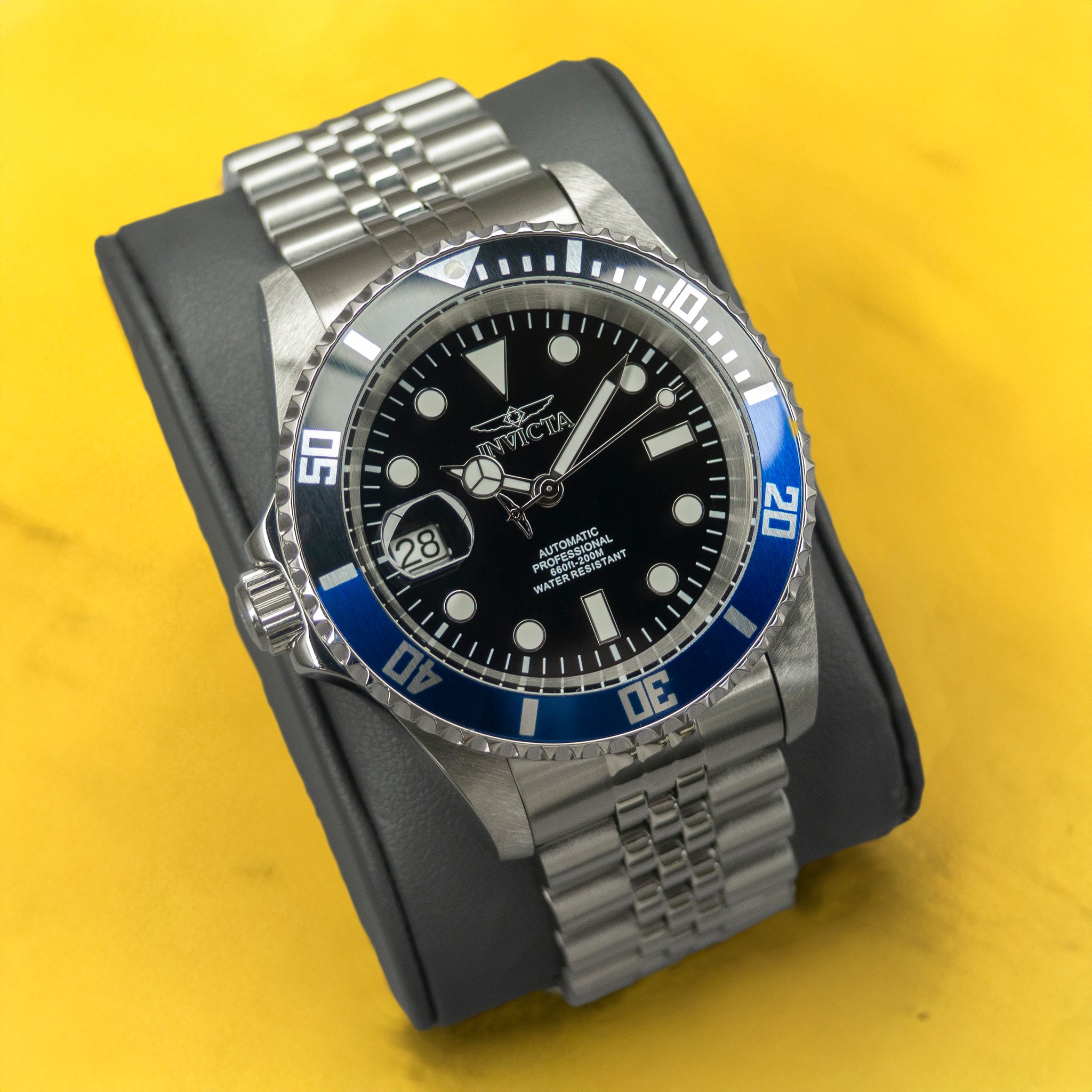Invicta Pro Diver 43982 watch with lefty crown