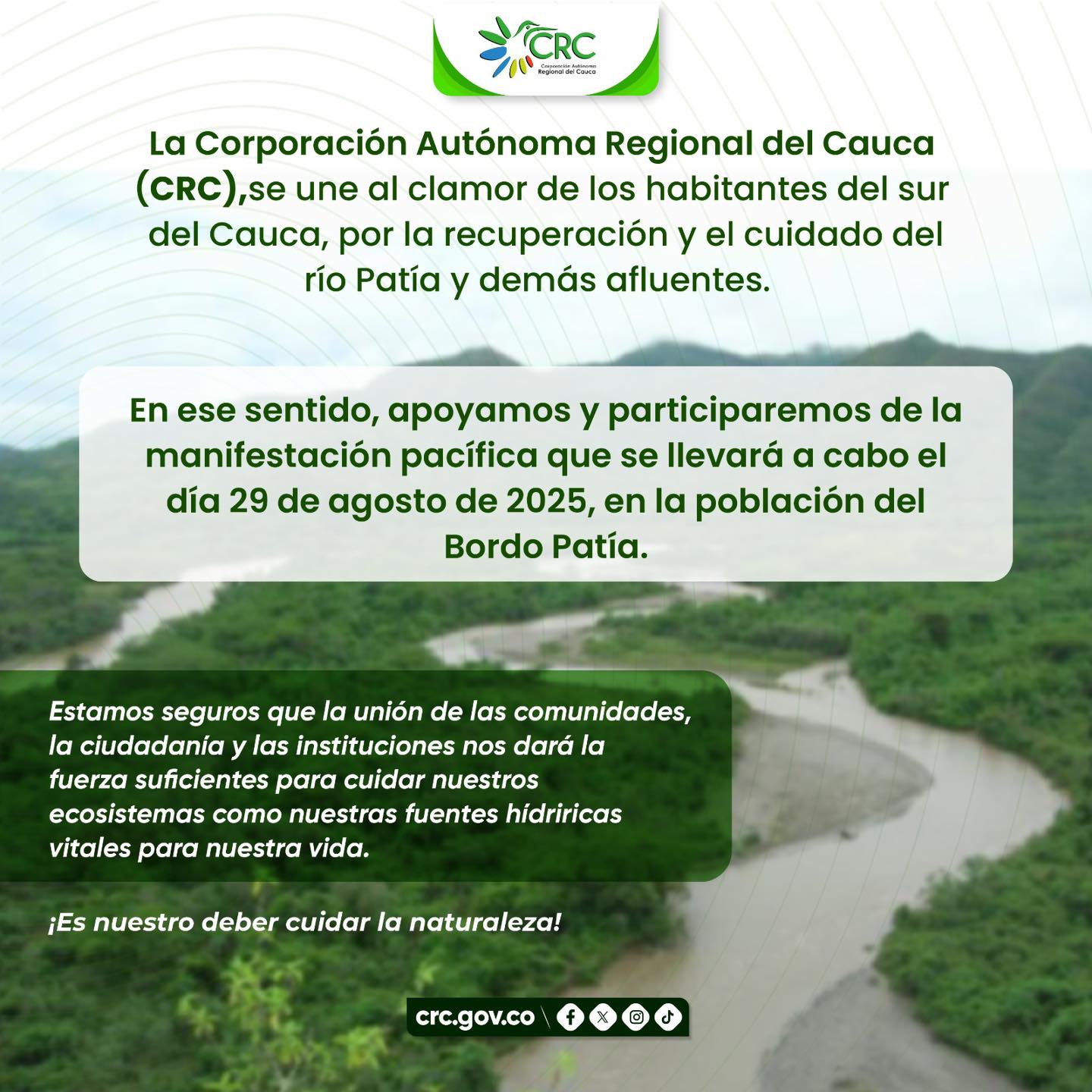 🌊 La... - Corporación Autónoma Regional del Cauca - CRC | Facebook