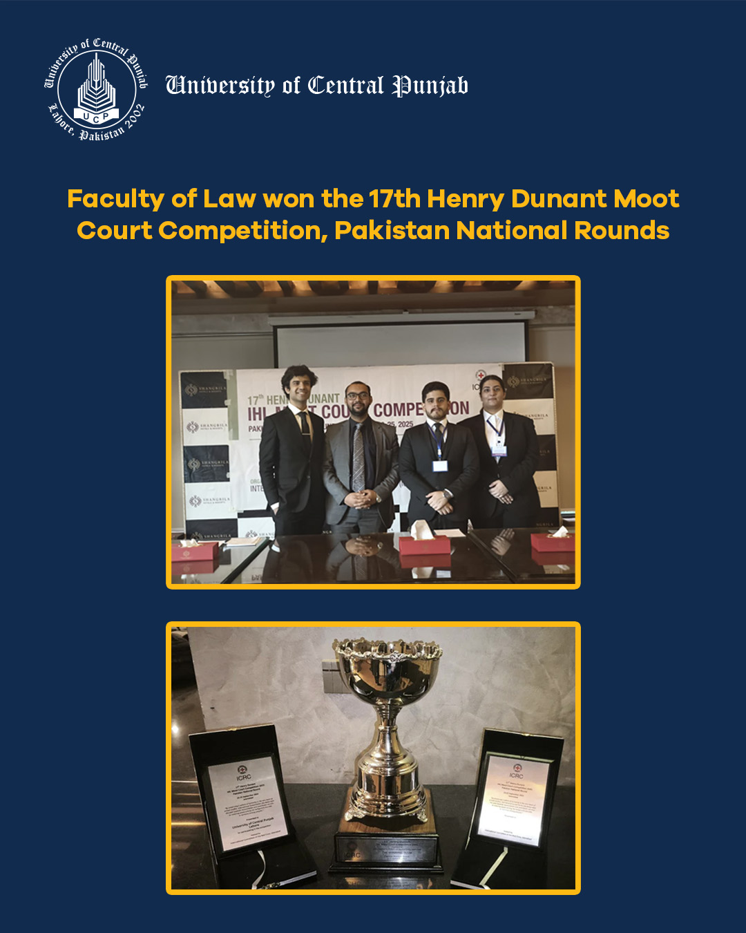 University - Faculty of Law won the 17th Henry Dunant Moot Court ...