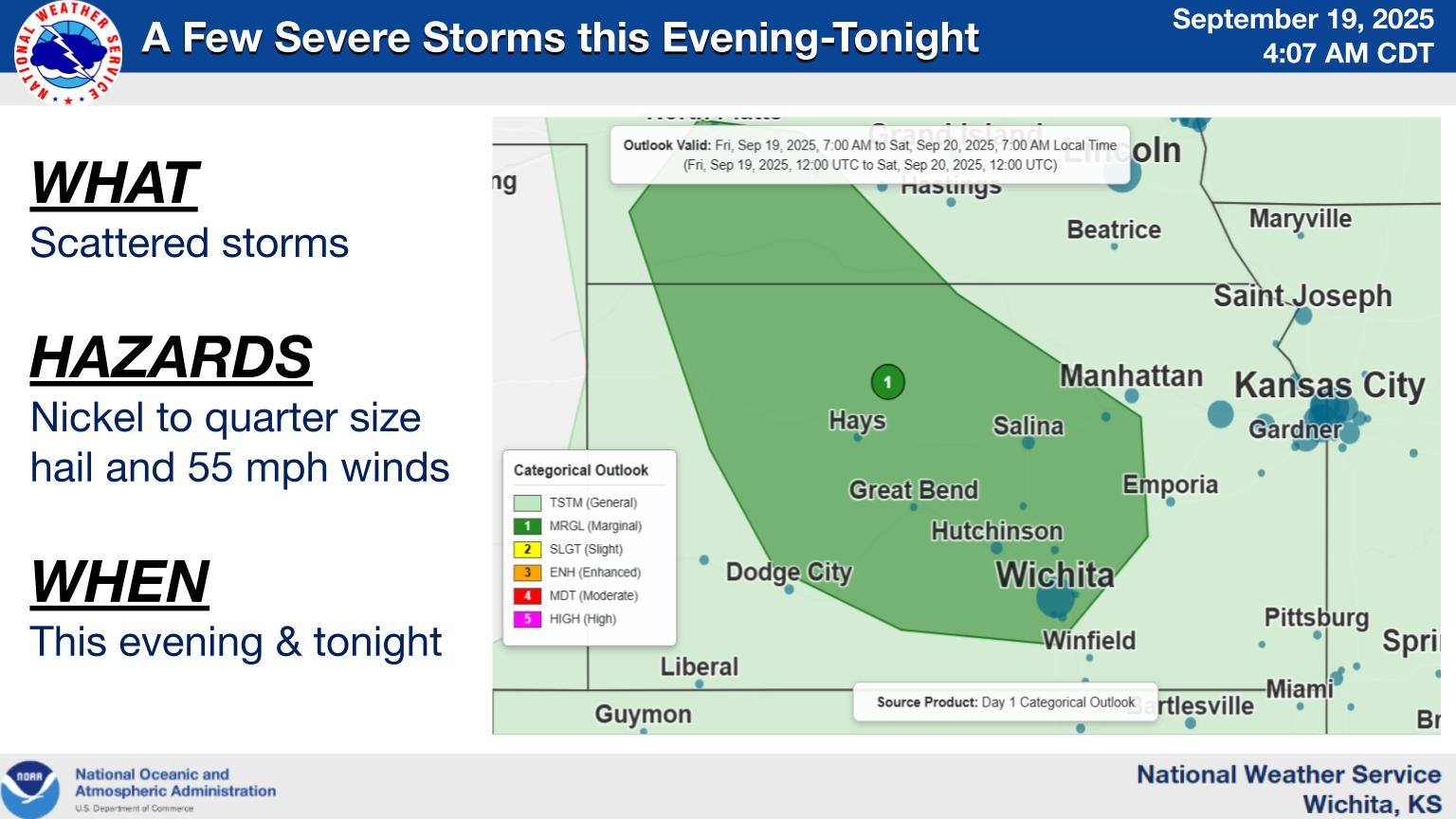 US - Scattered storms are expected to develop this evening across ...