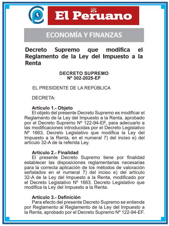 Perucontable - 📢 Modificación al Reglamento de la Ley del Impuesto a la ...