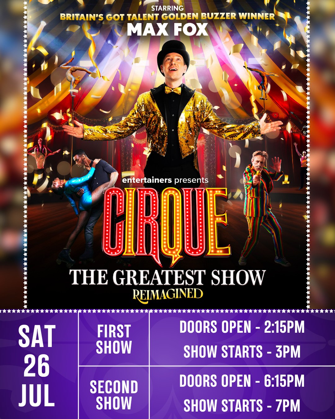 Cirque: The Greatest Show Reimagined at Victoria Theatre Halifax