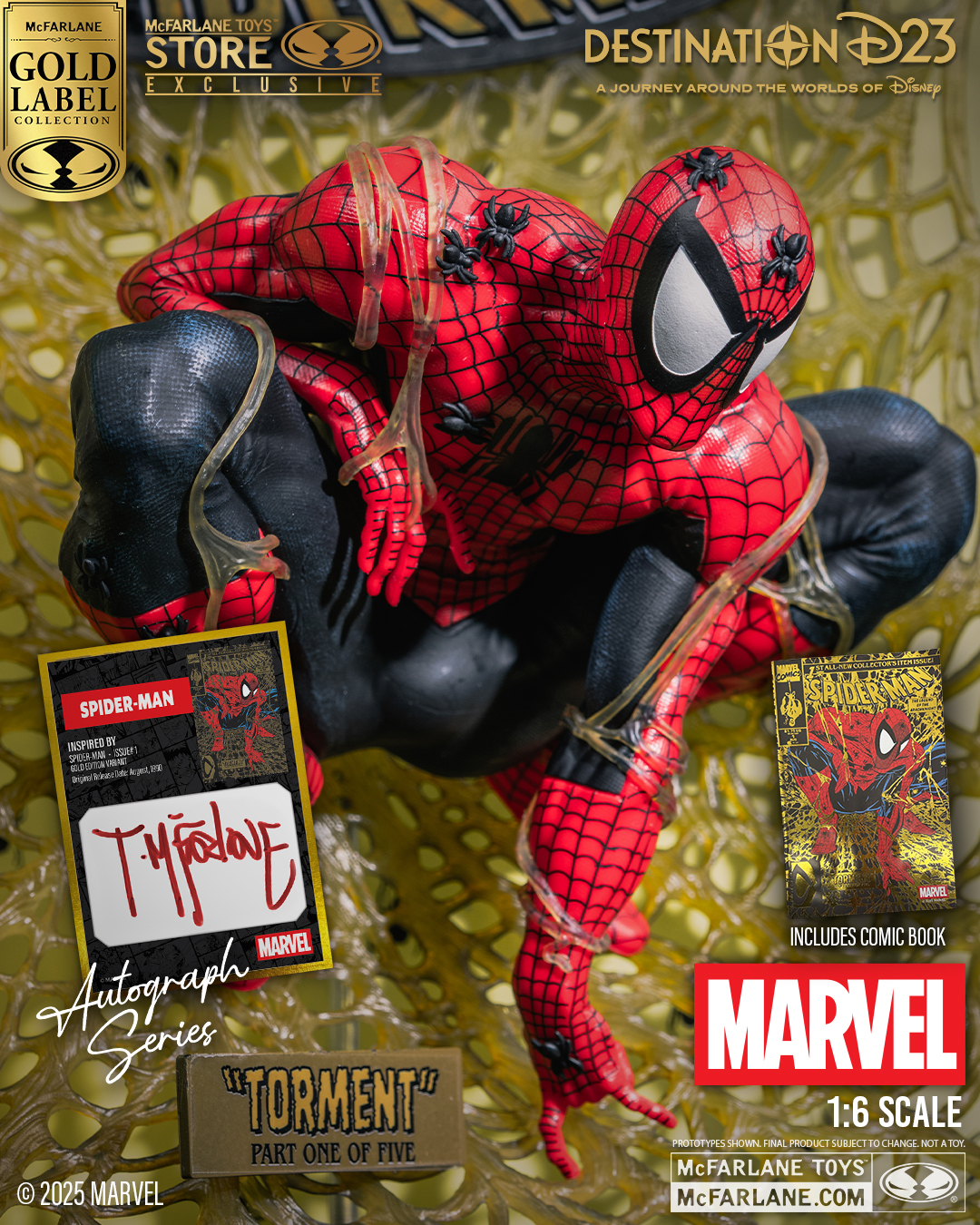 Spider-Man 1:10th scale Gold Label collectible inspired by Todd