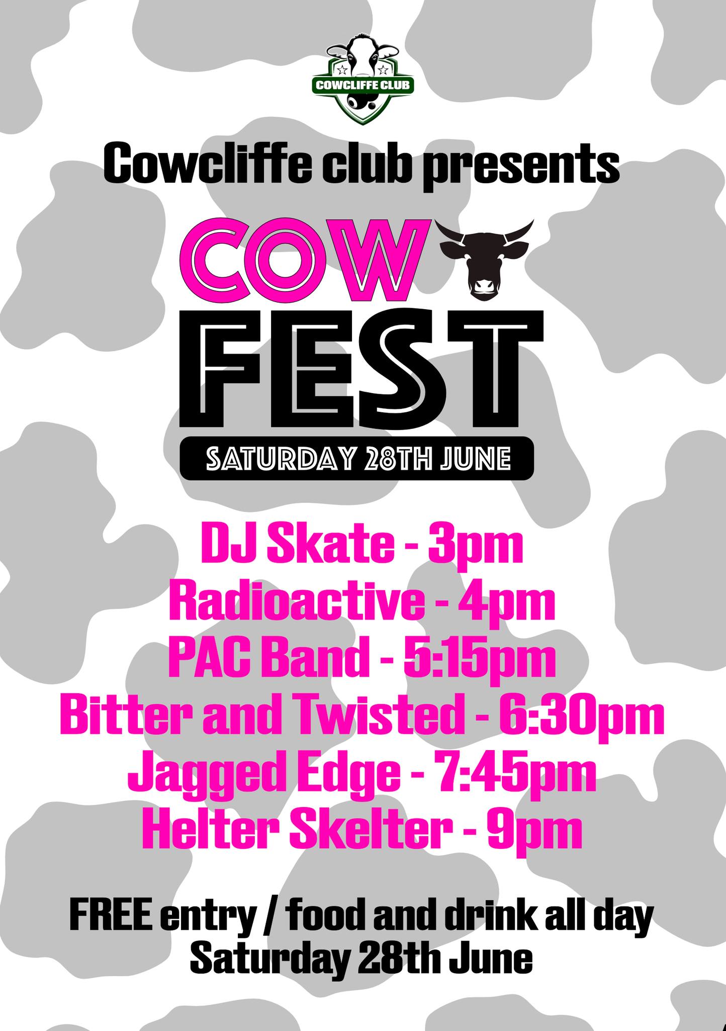 Cowcliffe - 🌟🐄 COWFEST 2025 — 28th June 🐄🌟 If you missed our big lineup ...