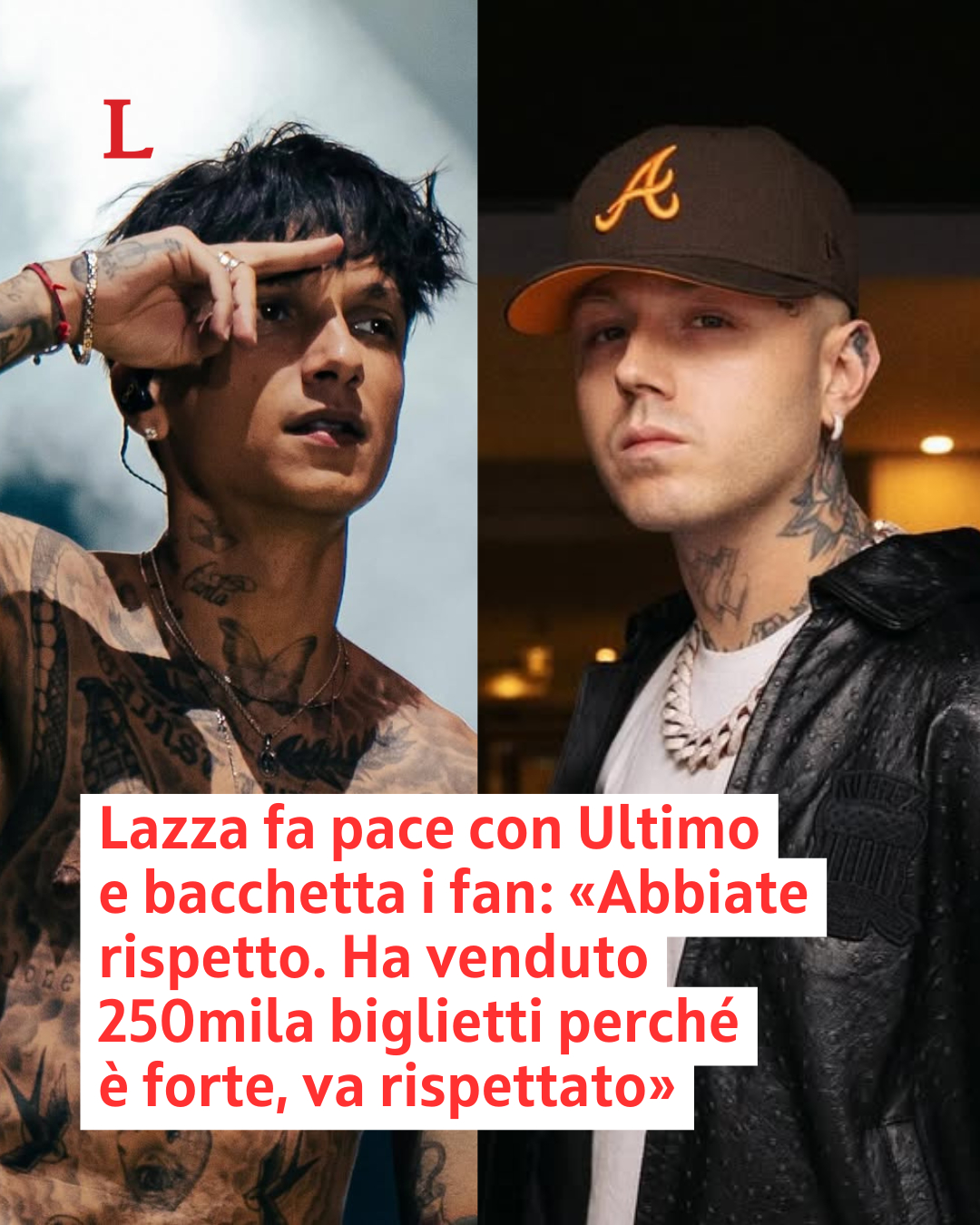 Leggo - Dopo il dissing, arriva la pace. Dal palco del suo concerto a ...