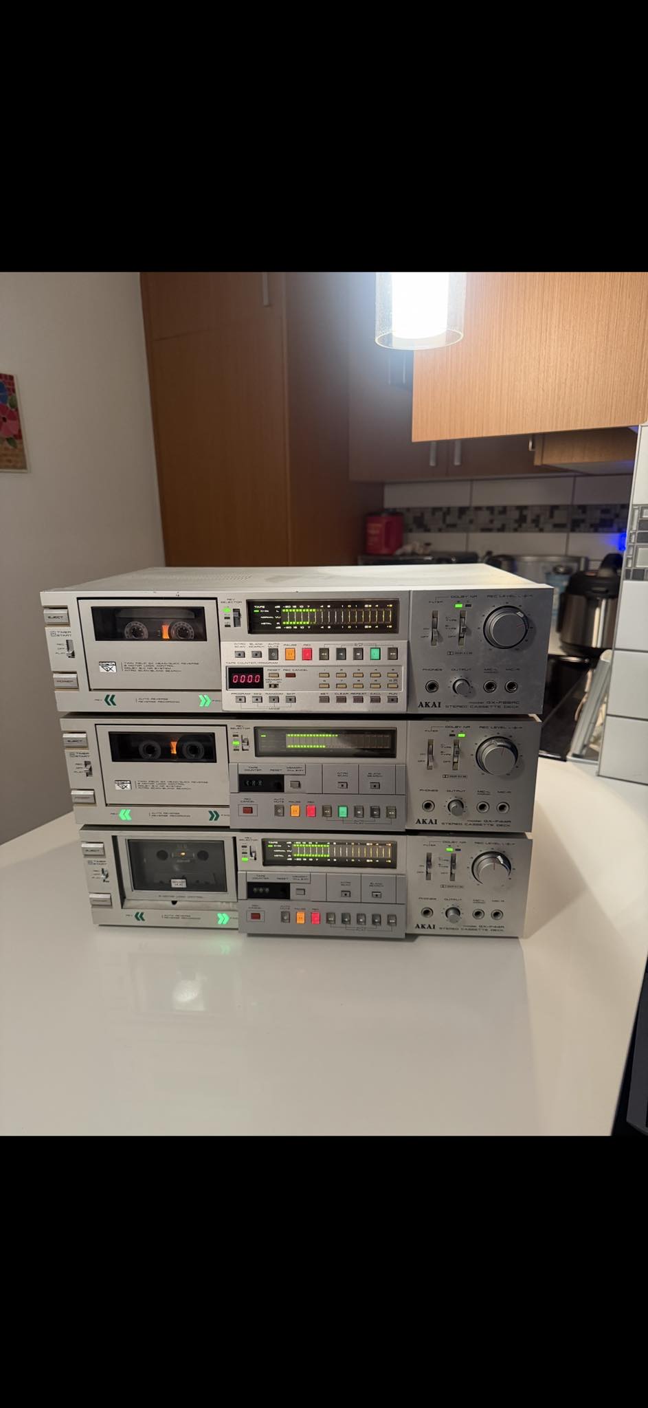Two Akai GX-F44R's and a GX-F66R জয อ < DULTNEBOD - 可可期量 菌