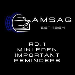 AMSAG - Some important reminders for the 2025 Max Roberts Mini Eden ...