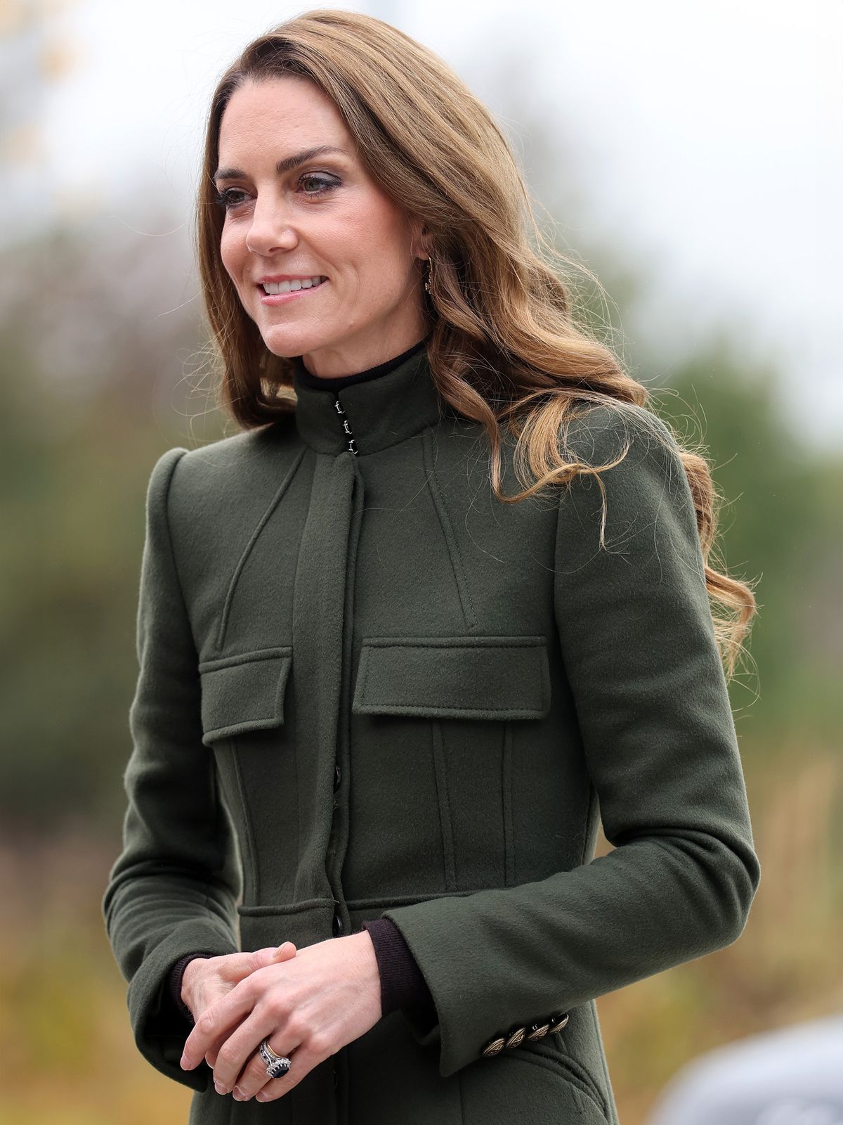 The Princess of Wales steps out in a refined moss-green outfit 