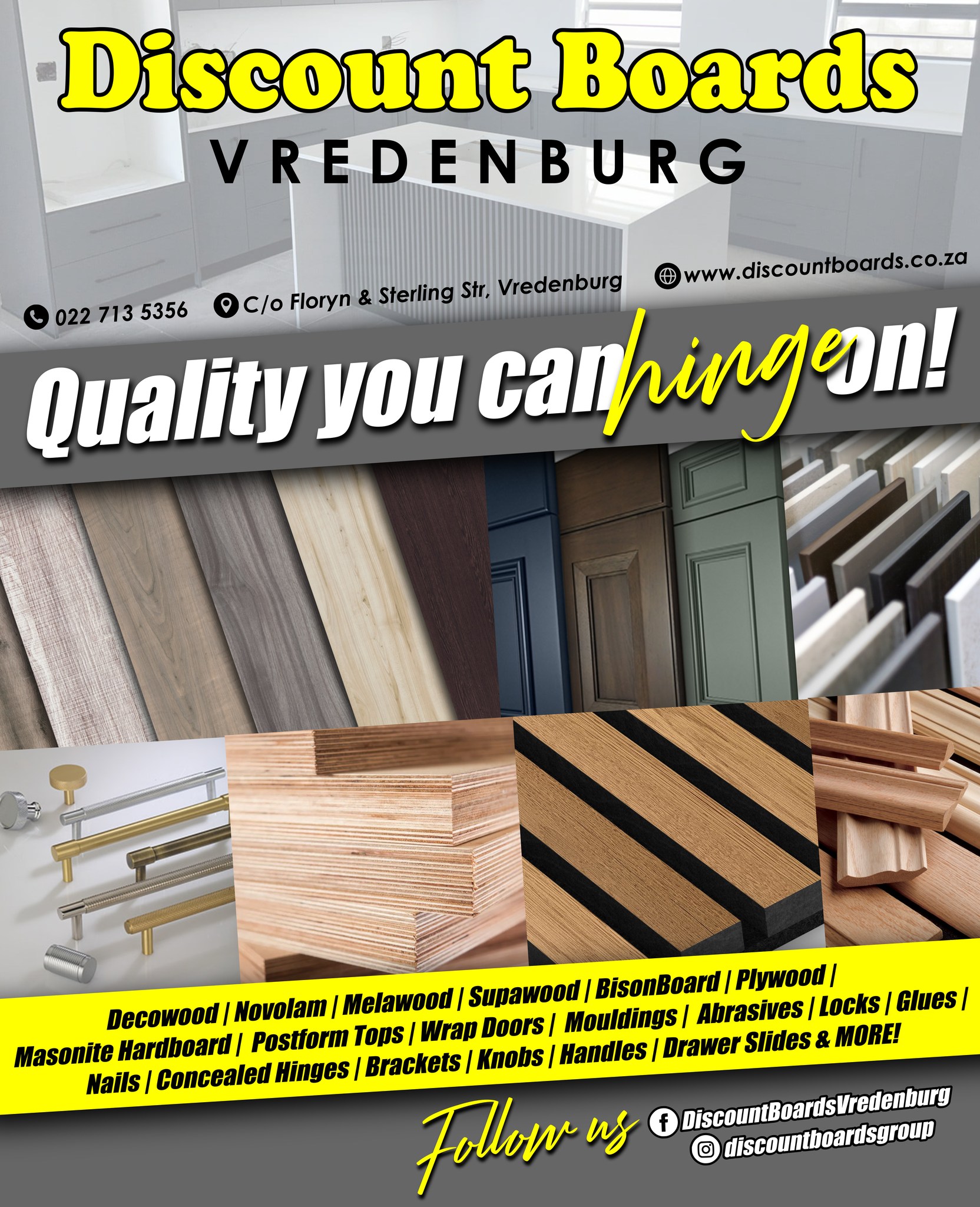 Discount - Discount Boards Vredenburg - 𝐐𝐮𝐚𝐥𝐢𝐭𝐲 𝐲𝐨𝐮 𝐜𝐚𝐧 𝒉𝒊𝒏𝒈𝒆 𝐨𝐧!🏡 🔨 ...