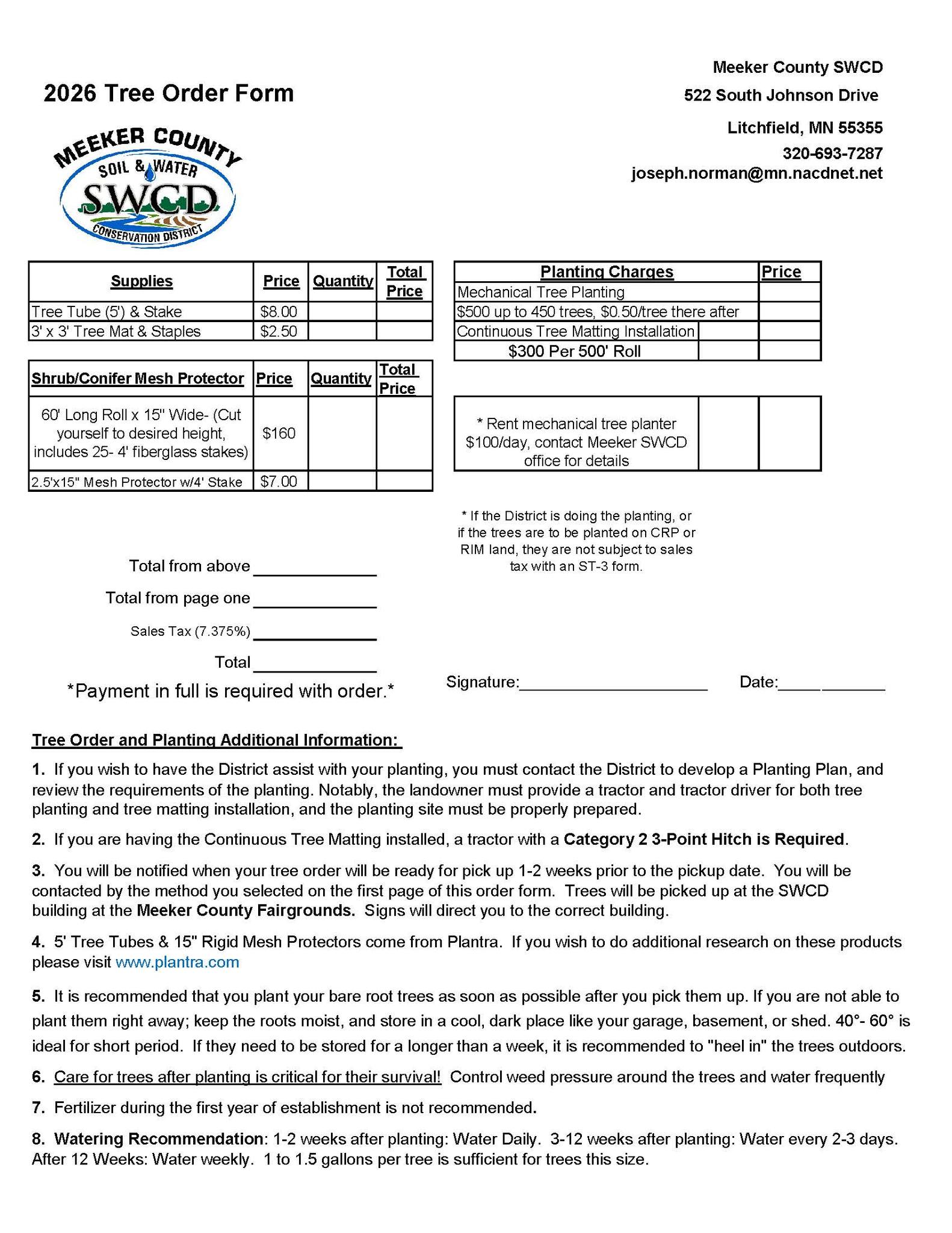 Meeker SWCD - Our 2026 Tree Order Form is now available.... | Facebook