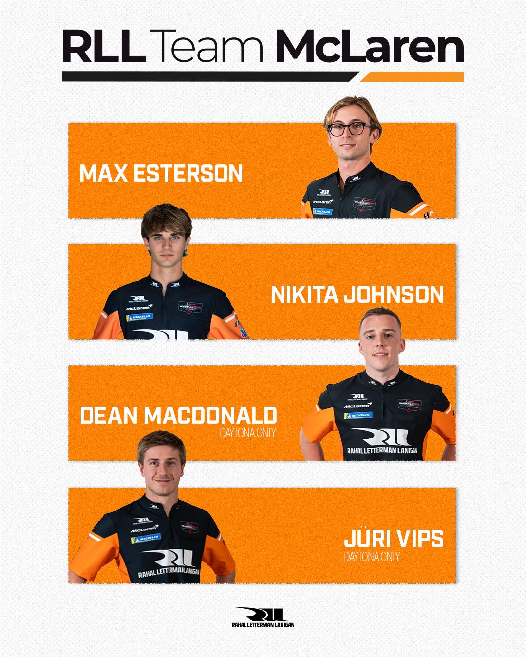 Rahal - The 2026 RLL Team McLaren lineup is official. Let's go racing 🔥 ...