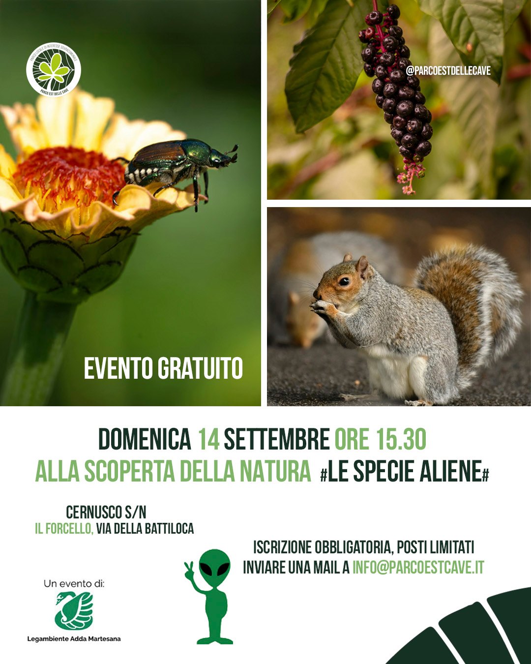Parco - EVENTO GRATUITO « Alla scoperta della natura: le specie aliene ...