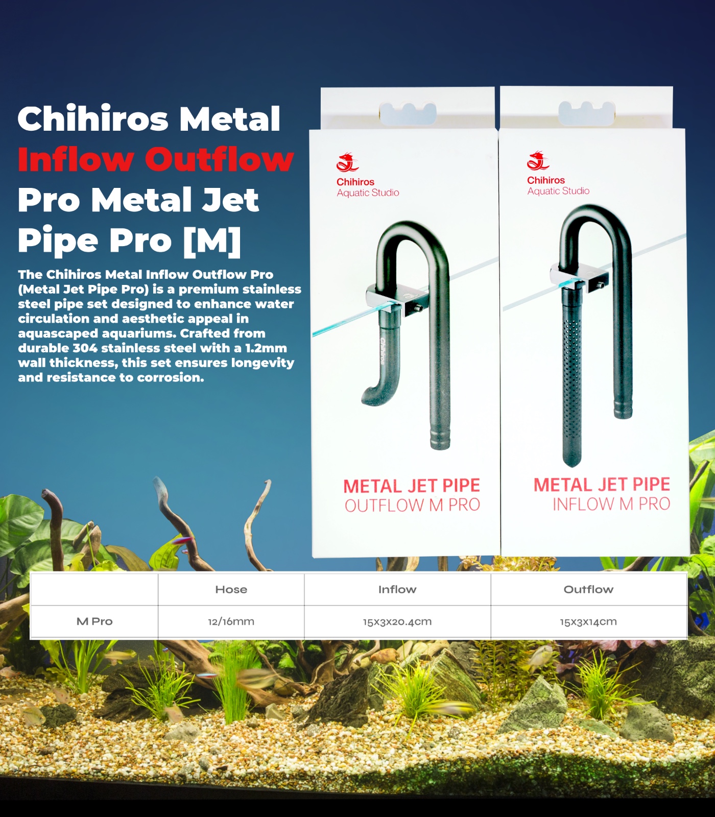 Rainbow - 💦 Chihiros Metal Inflow Outflow Pro (Metal Jet Pipe Pro [M ...