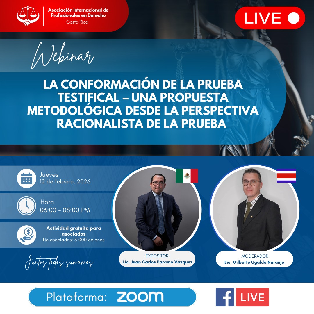Asociación - ⚖ WEBINAR. La conformación de la prueba testifical – una ...