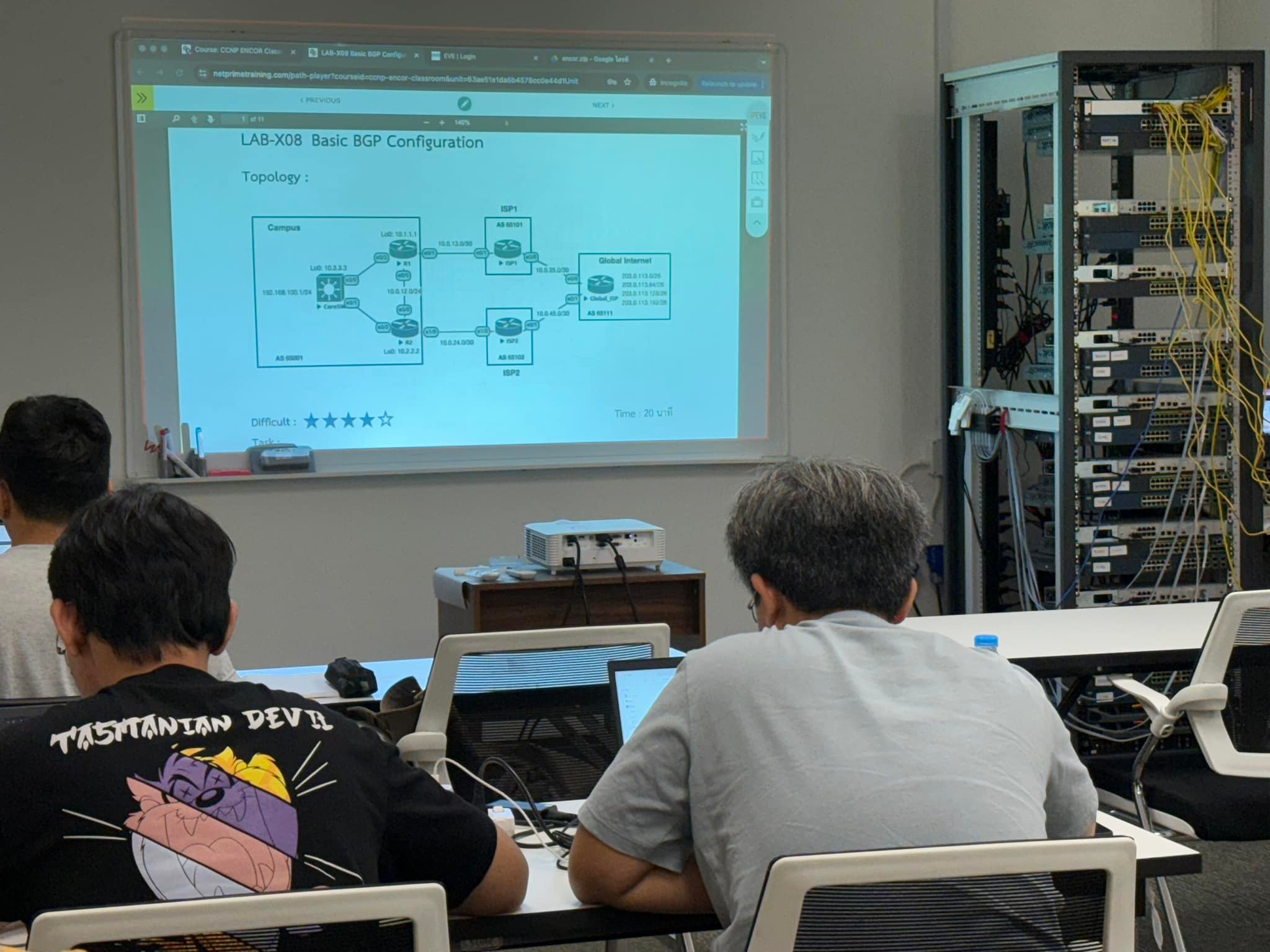บรรยากาศการอบรม CCNP ENCOR รอบเดือน... - NetPrime Training