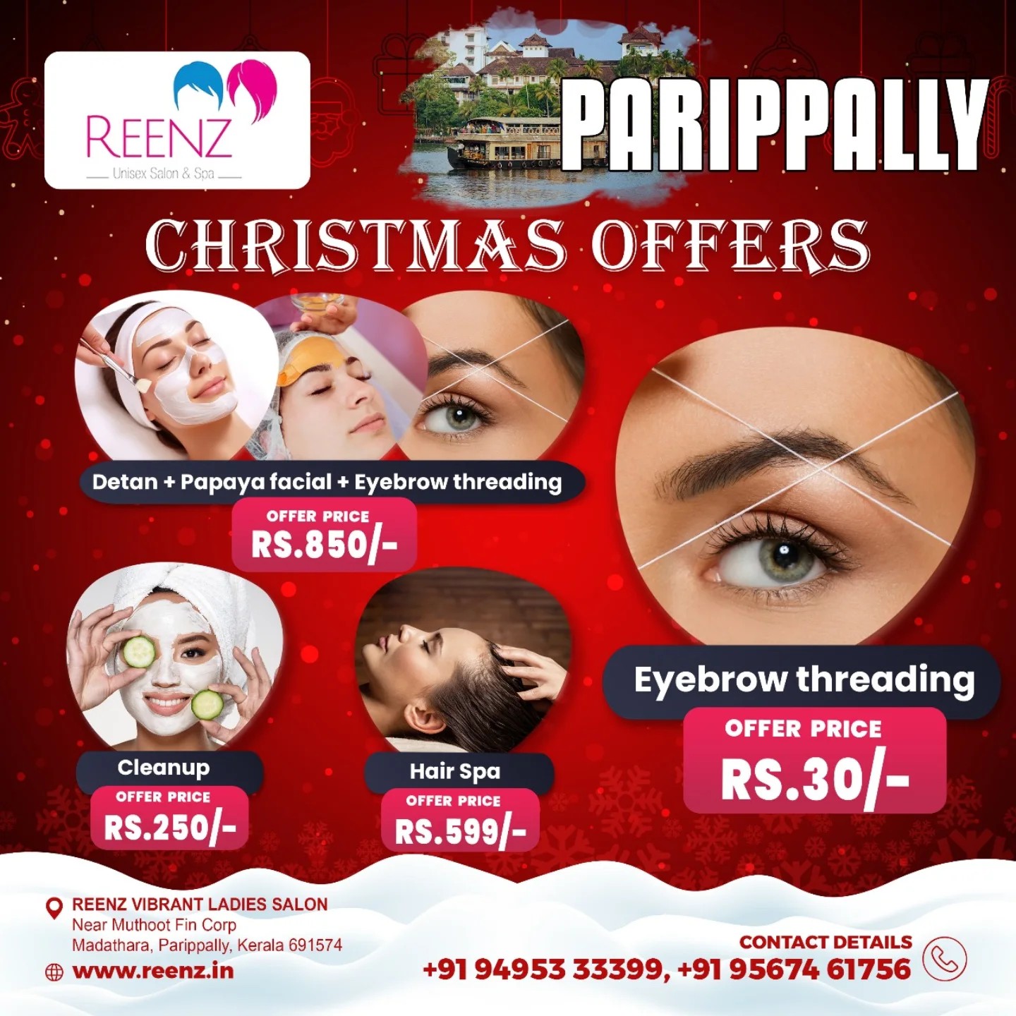Reenz Unisex Salon | Thiruvananthapuram