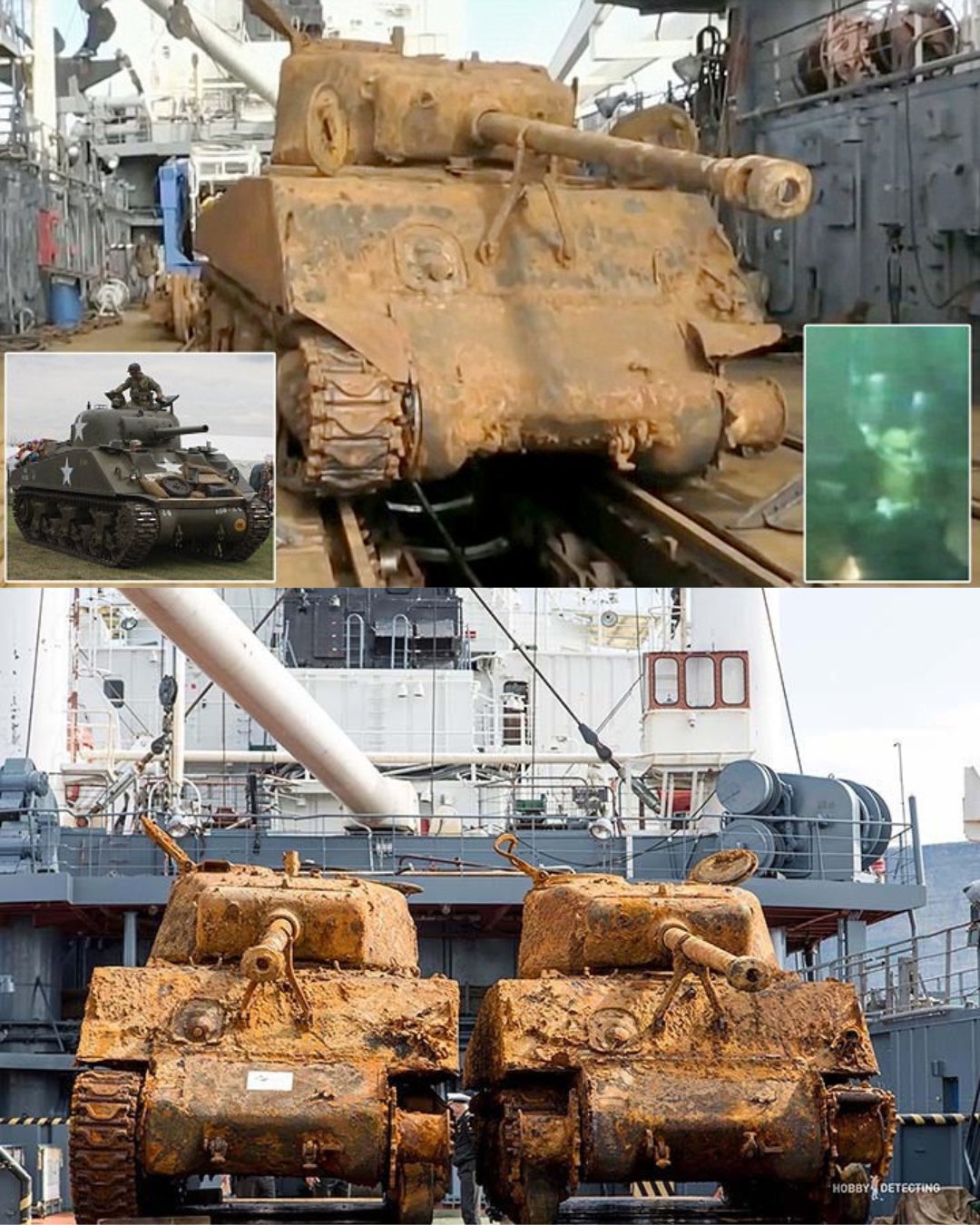 A WWII tank pulled from the Arctic sea. After 75 years on the