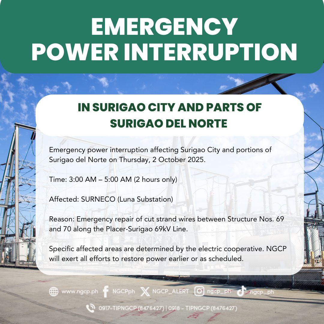 Emergency power interruption affecting... - RPN DXKS Surigao | Facebook